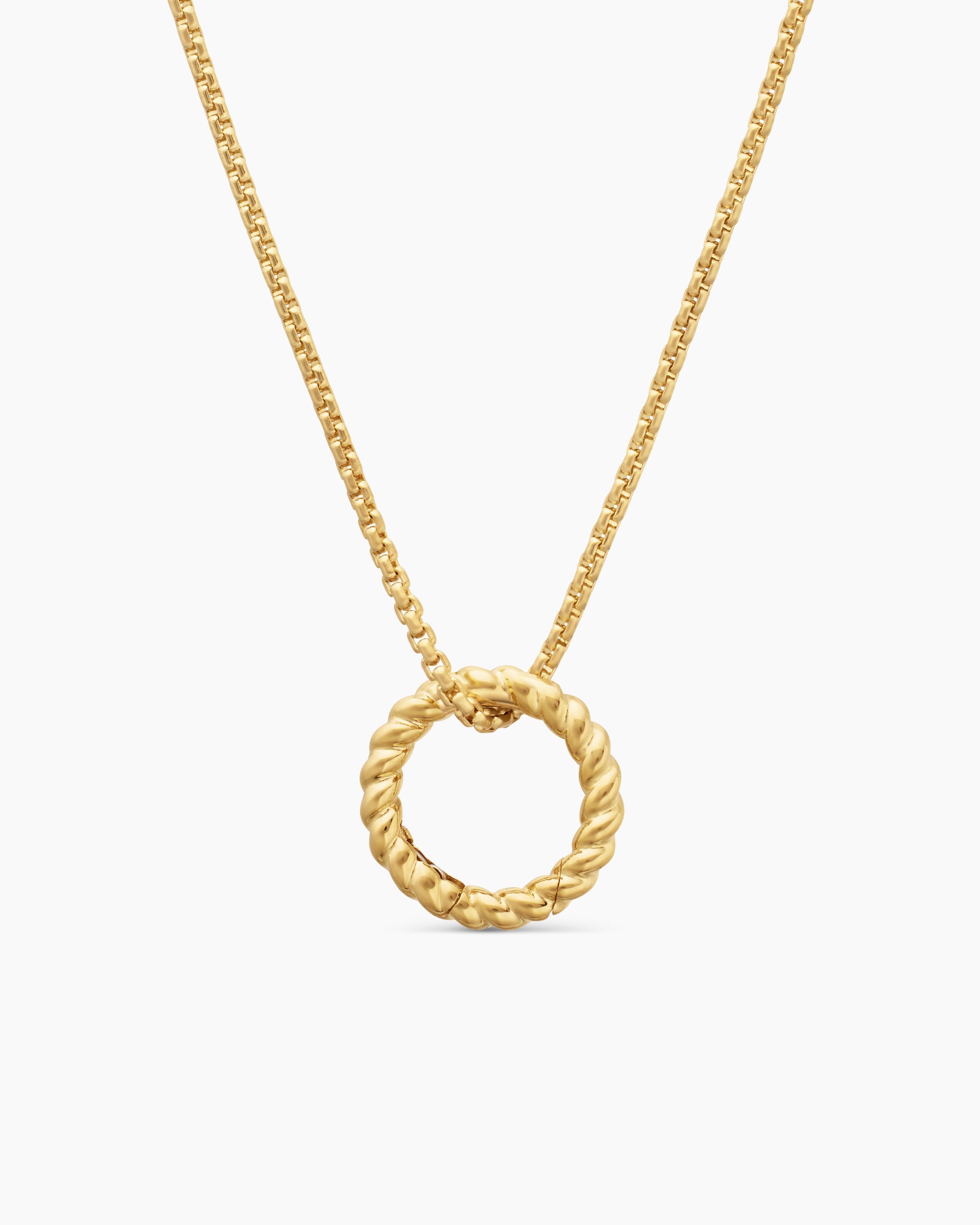 Cable Amulet Holder in 18K Yellow Gold, 12.8mm
