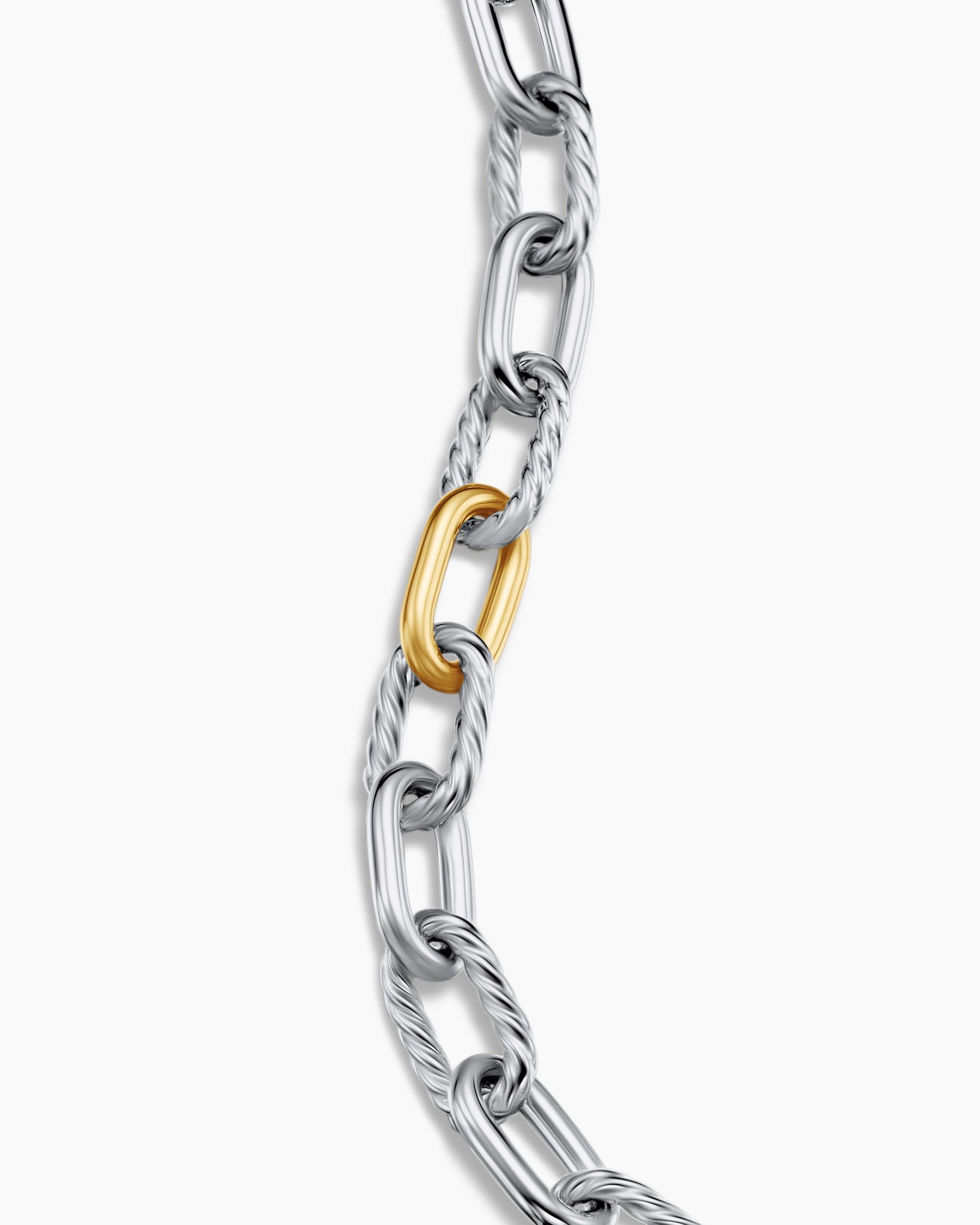 DY Madison Chain Bracelet in Sterling Silver with 18K Yellow Gold, 8.5mm - Image 6