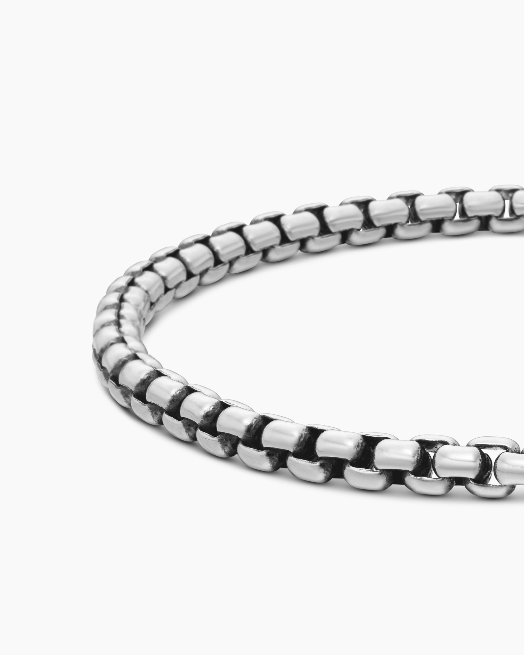 DY Bel Aire Box Chain Bracelet in Sterling Silver with 14K Yellow Gold, 4mm - Image 7
