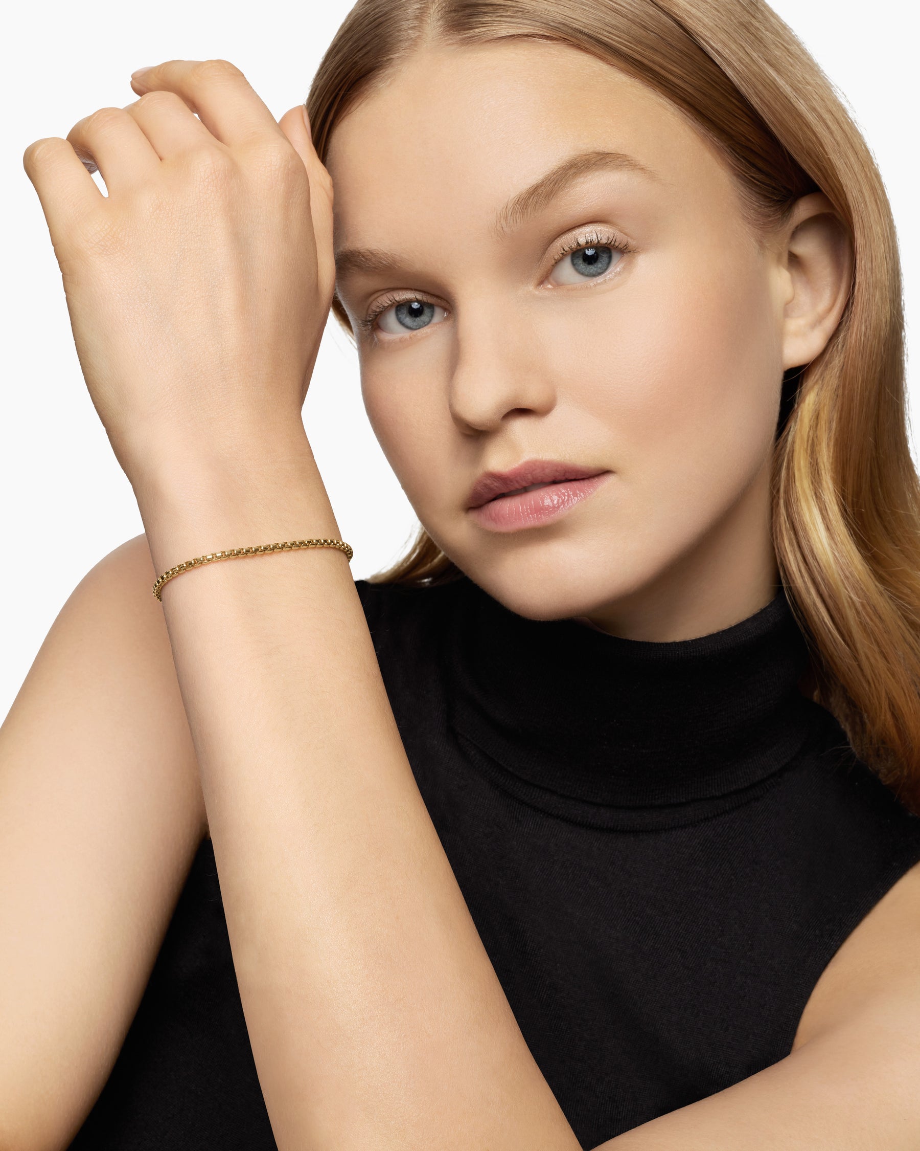 DY Bel Aire Box Chain Bracelet in 18K Yellow Gold, 2.7mm - Image 8