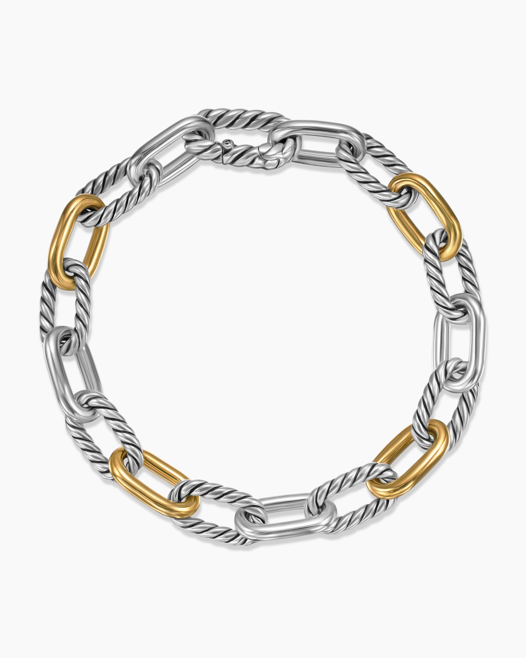 DY Madison Chain Bracelet in Sterling Silver with 18K Yellow Gold, 8.5mm - Image 3