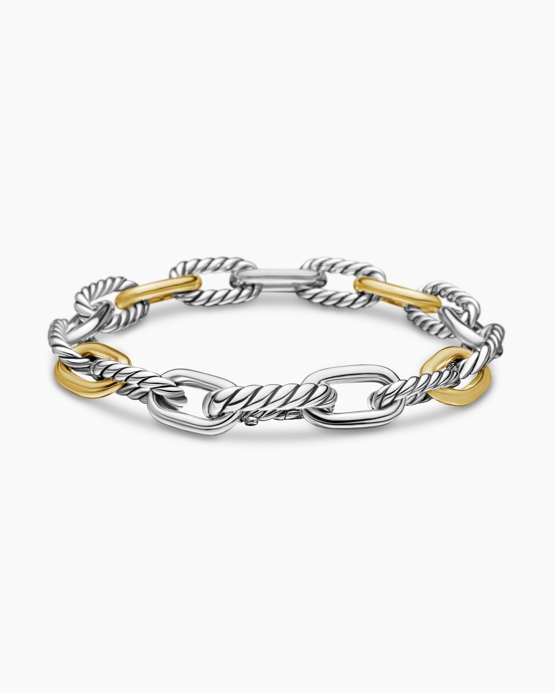 DY Madison Chain Bracelet in Sterling Silver with 18K Yellow Gold, 8.5mm - Image 5