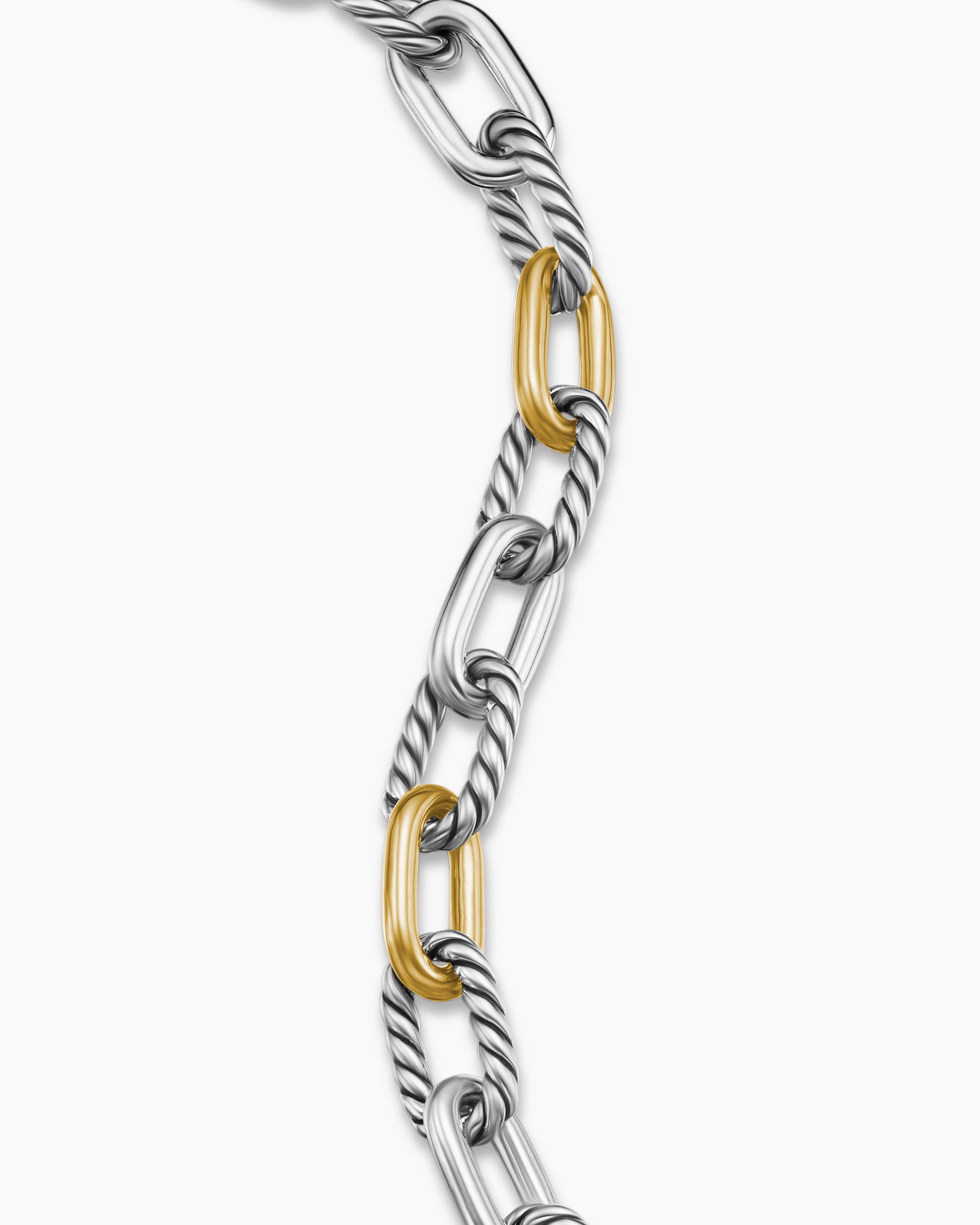 DY Madison Chain Bracelet in Sterling Silver with 18K Yellow Gold, 8.5mm - Image 6