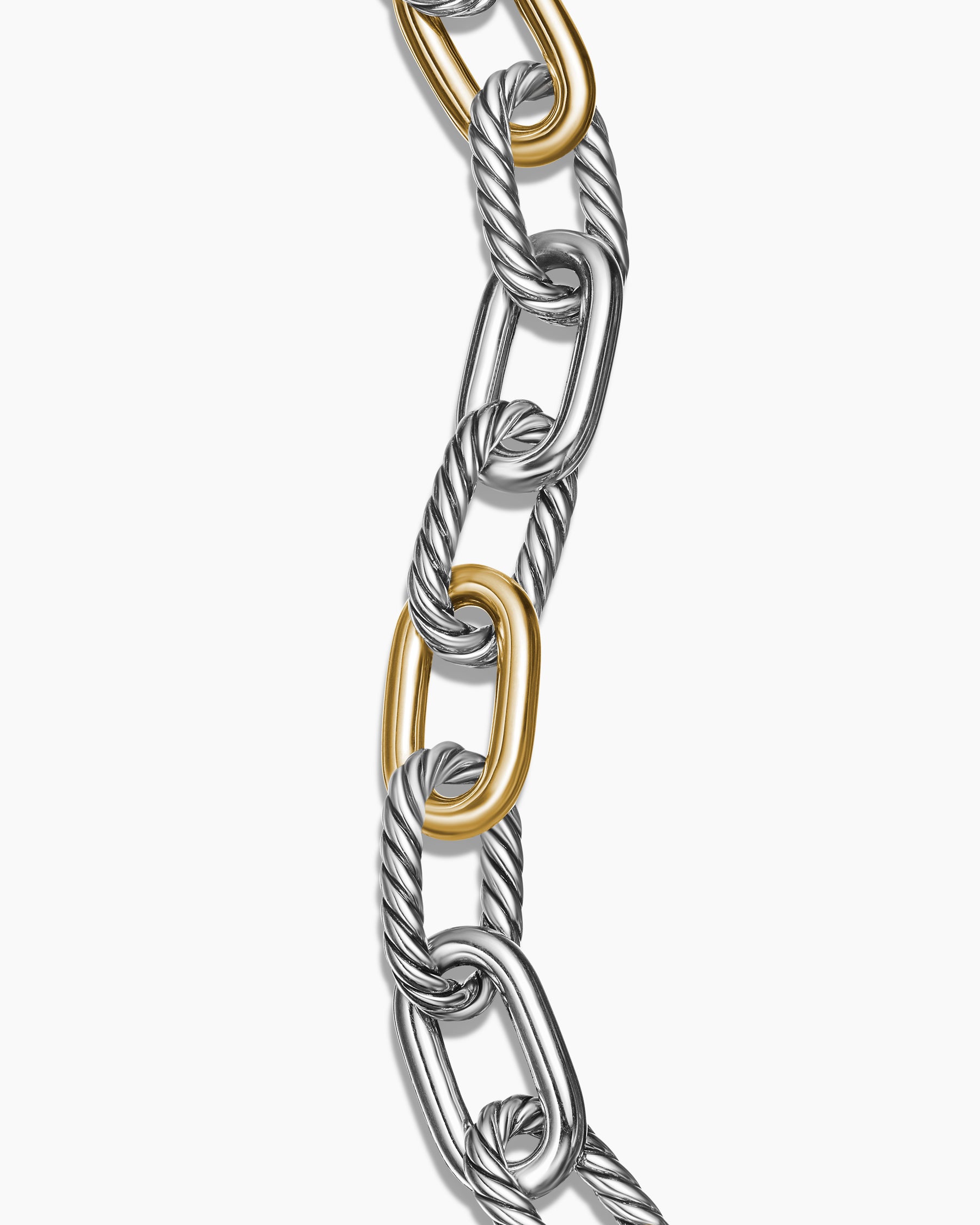 DY Madison Chain Bracelet in Sterling Silver with 18K Yellow Gold, 11mm - Image 6