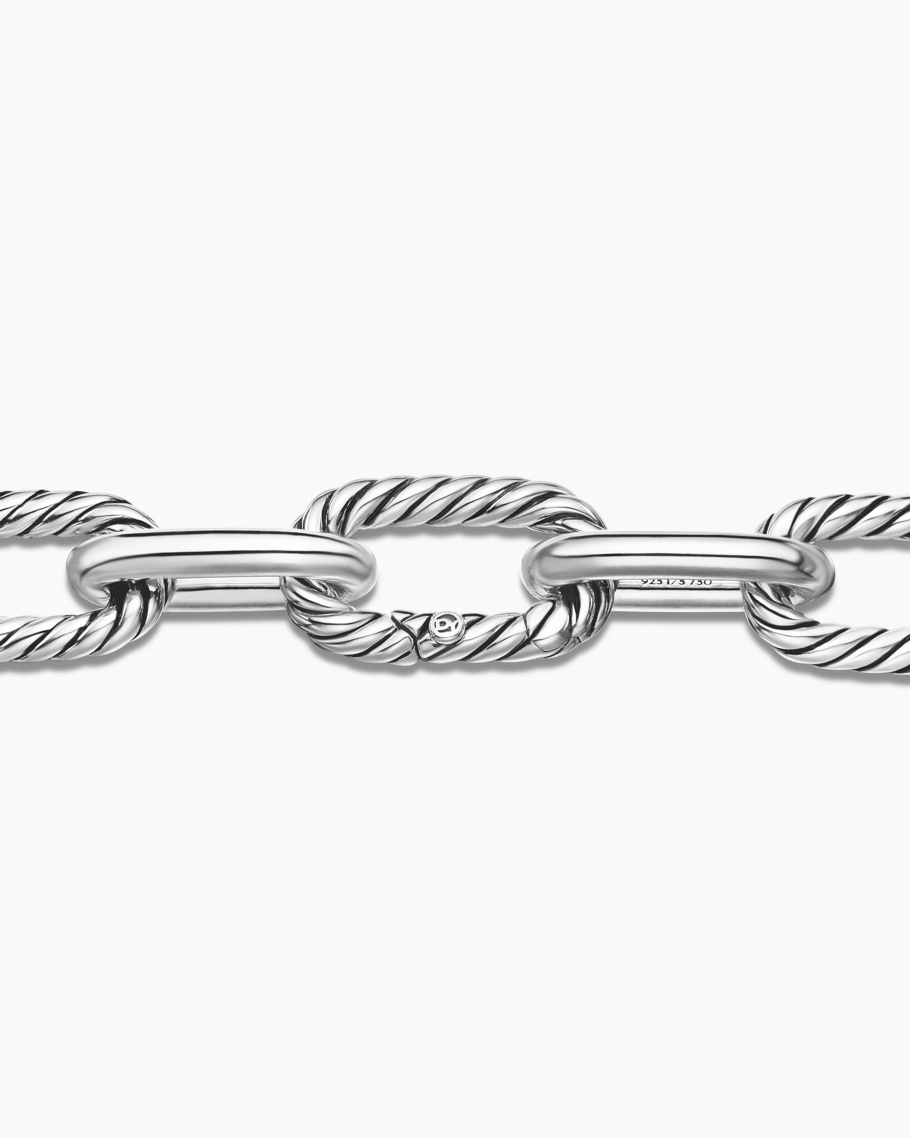 DY Madison Chain Bracelet in Sterling Silver with 18K Yellow Gold, 11mm - Image 7