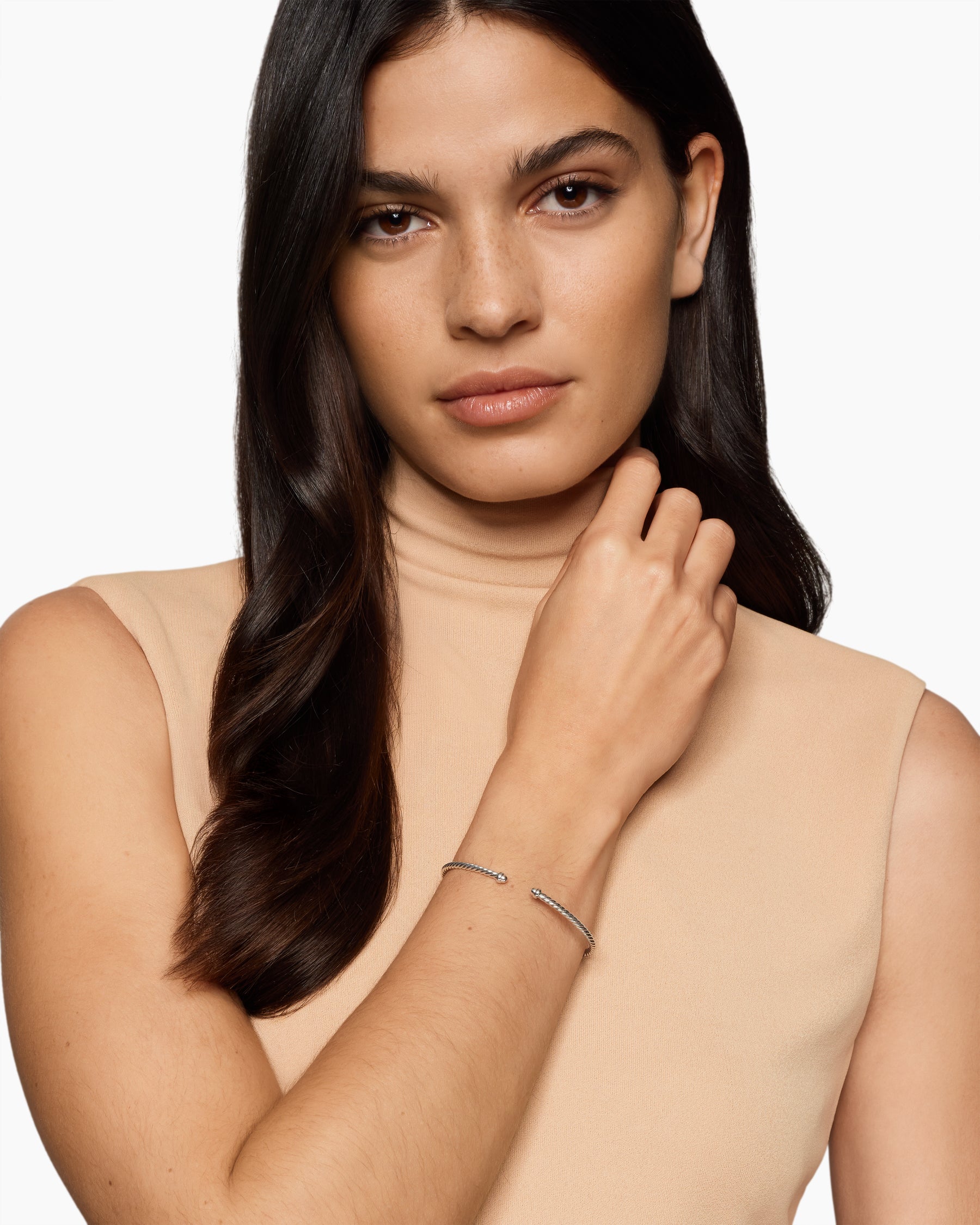 Alternative view of Micro Cable Flex Bracelet in Sterling Silver, 2.6mm
