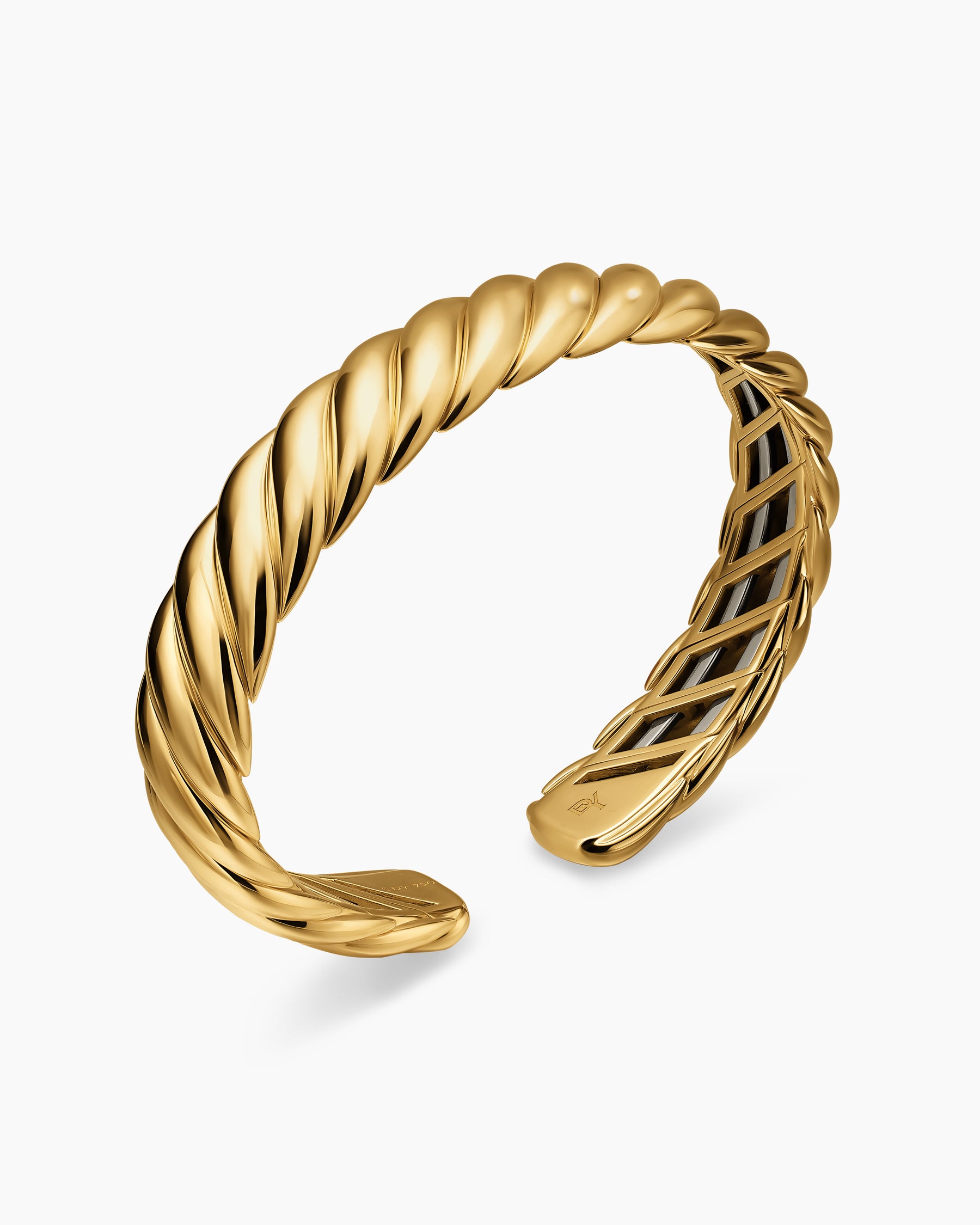 Sculpted Cable Flex Bracelet in 18K Yellow Gold, 11mm - Image 2