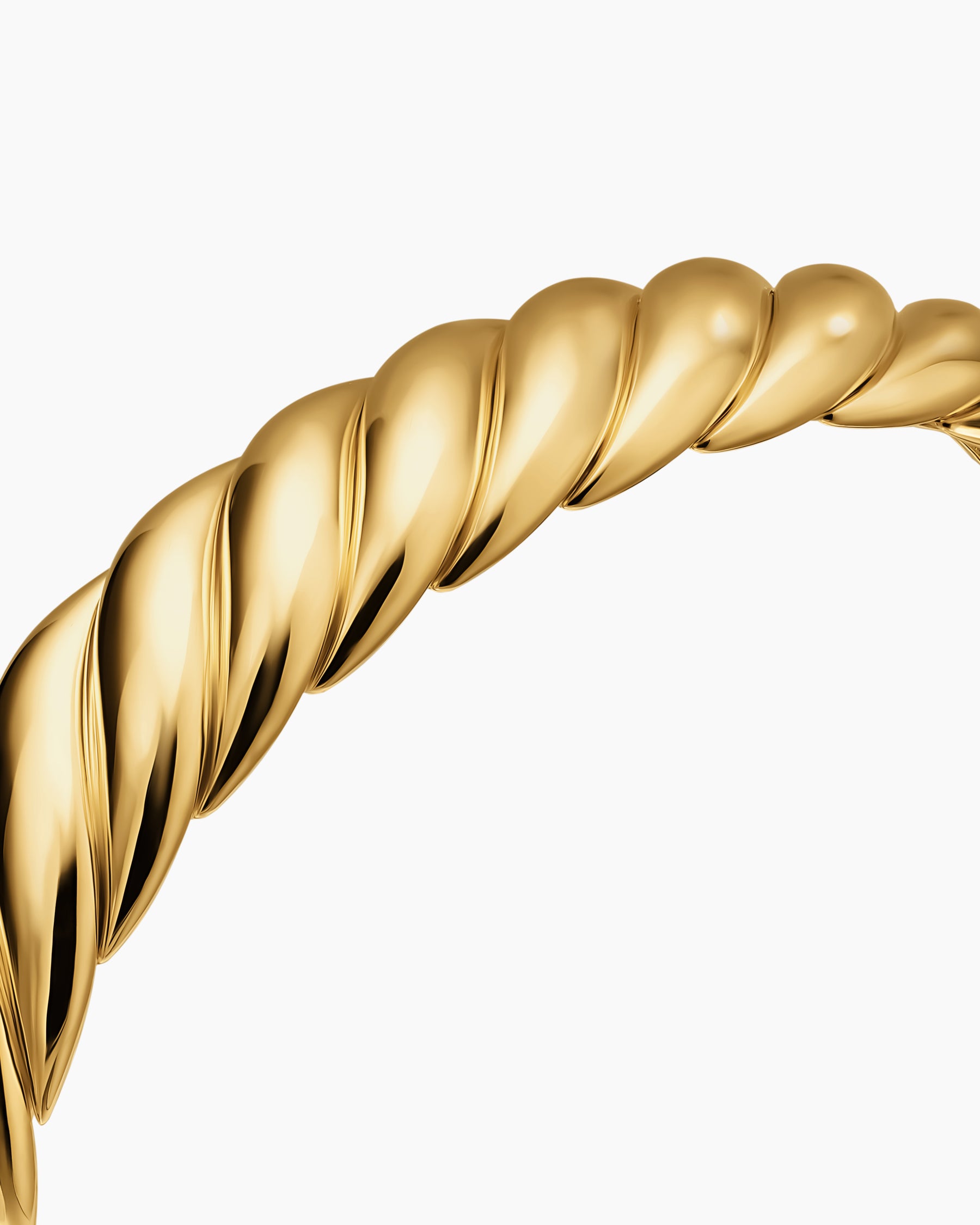 Sculpted Cable Flex Bracelet in 18K Yellow Gold, 11mm - Image 4