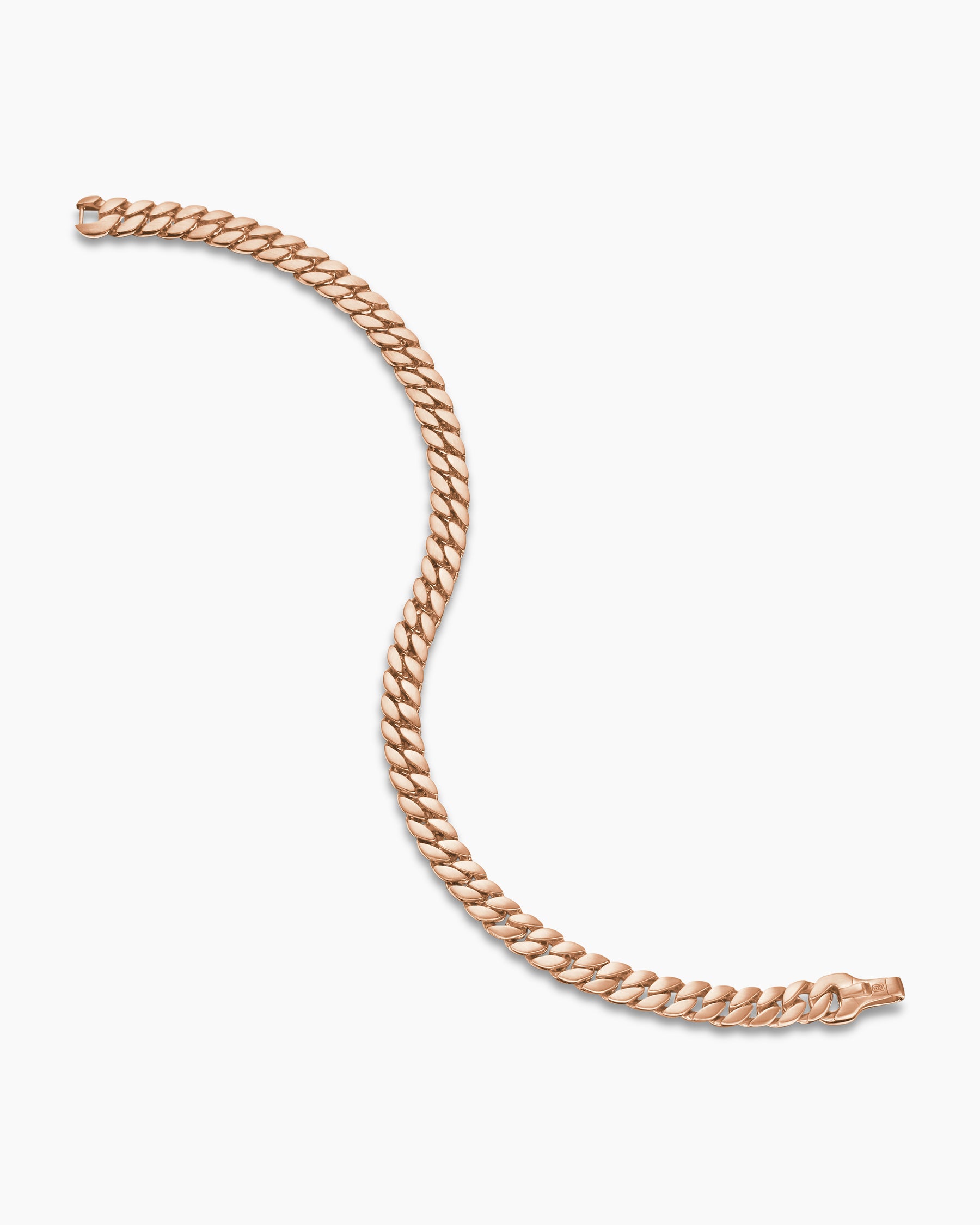 Curb Chain Bracelet in 18K Rose Gold, 6mm - Image 3