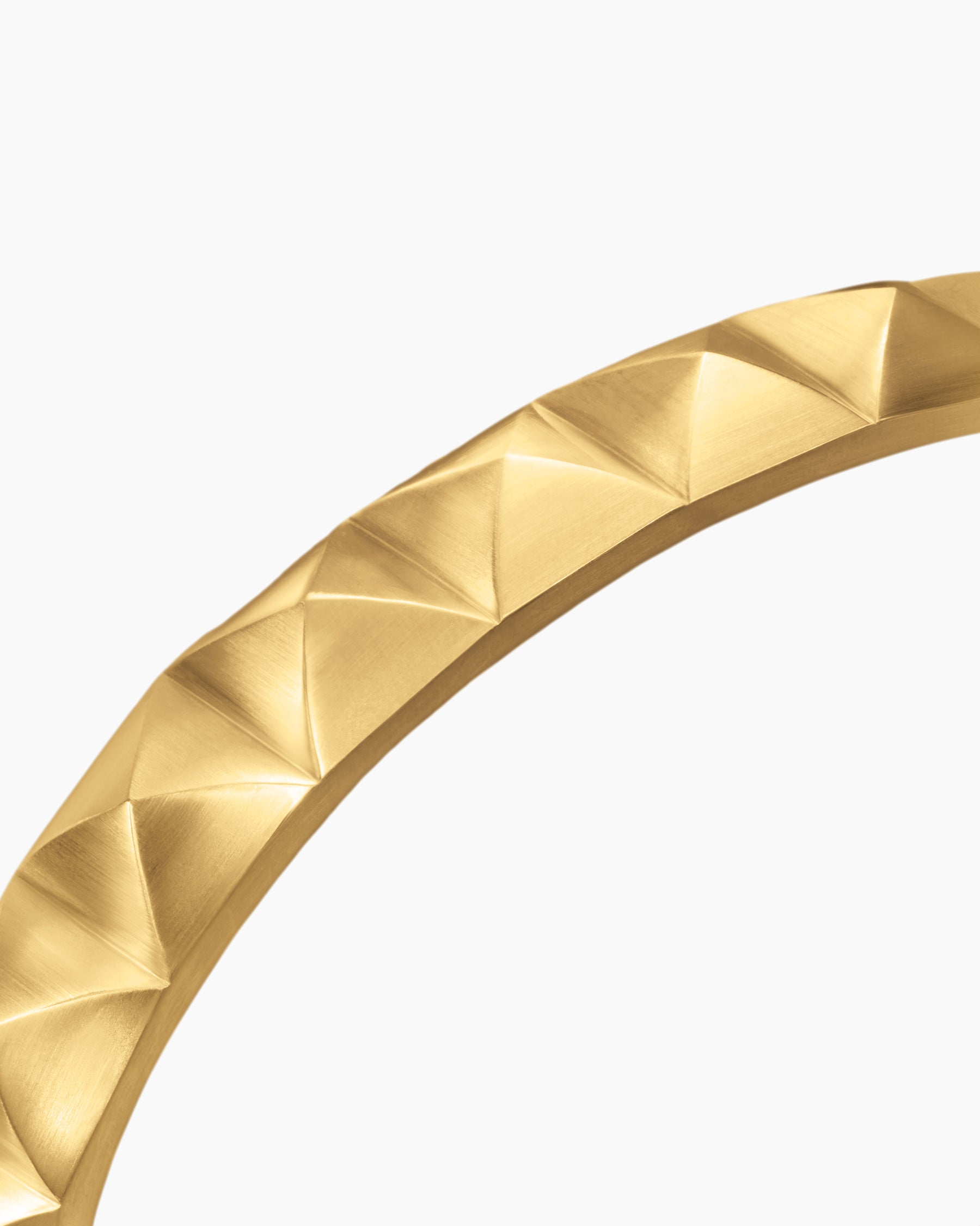 Pyramid Cuff Bracelet in 18K Yellow Gold, 9.3mm - Image 5