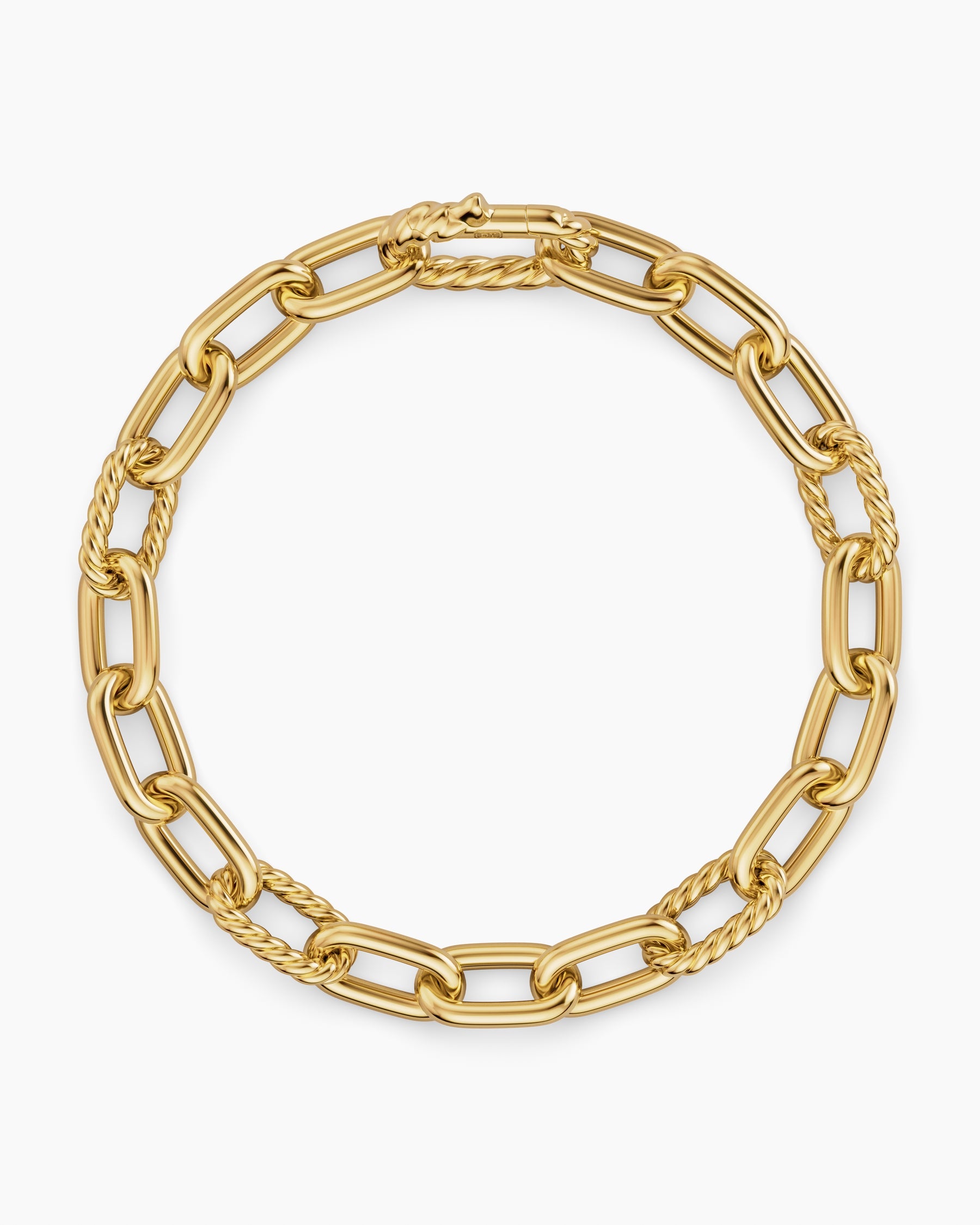 DY Madison Chain Bracelet in 18K Yellow Gold, 8.5mm - Image 3