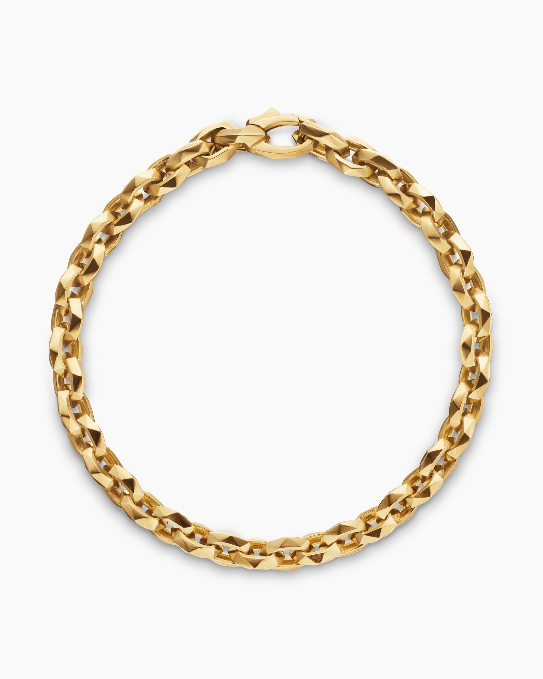 Faceted Chain Bracelet in 18K Yellow Gold, 7mm - Image 3