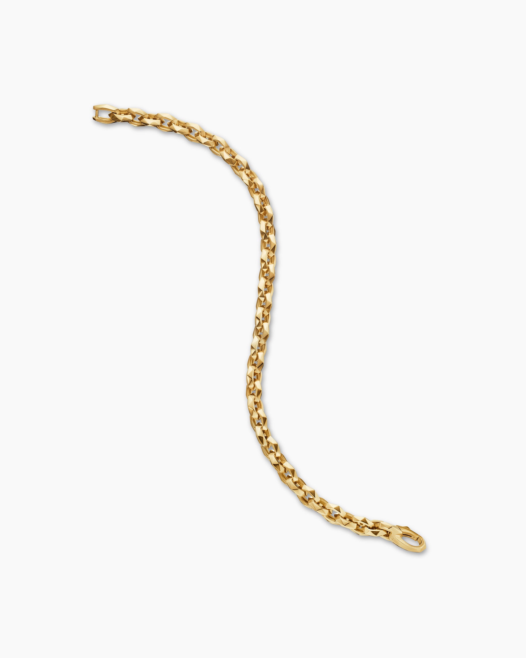 Faceted Chain Bracelet in 18K Yellow Gold, 7mm - Image 4