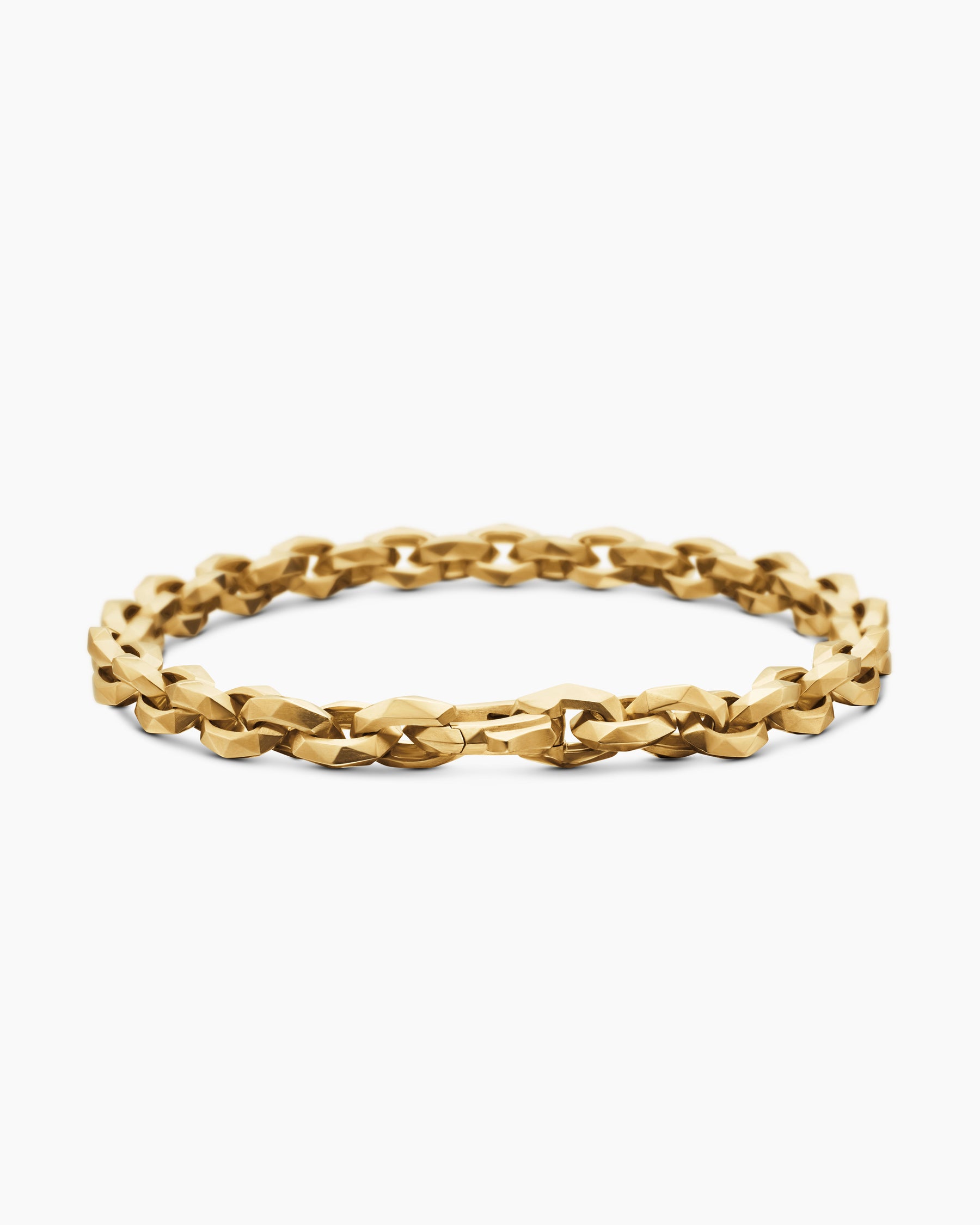 Faceted Chain Bracelet in 18K Yellow Gold, 7mm - Image 5