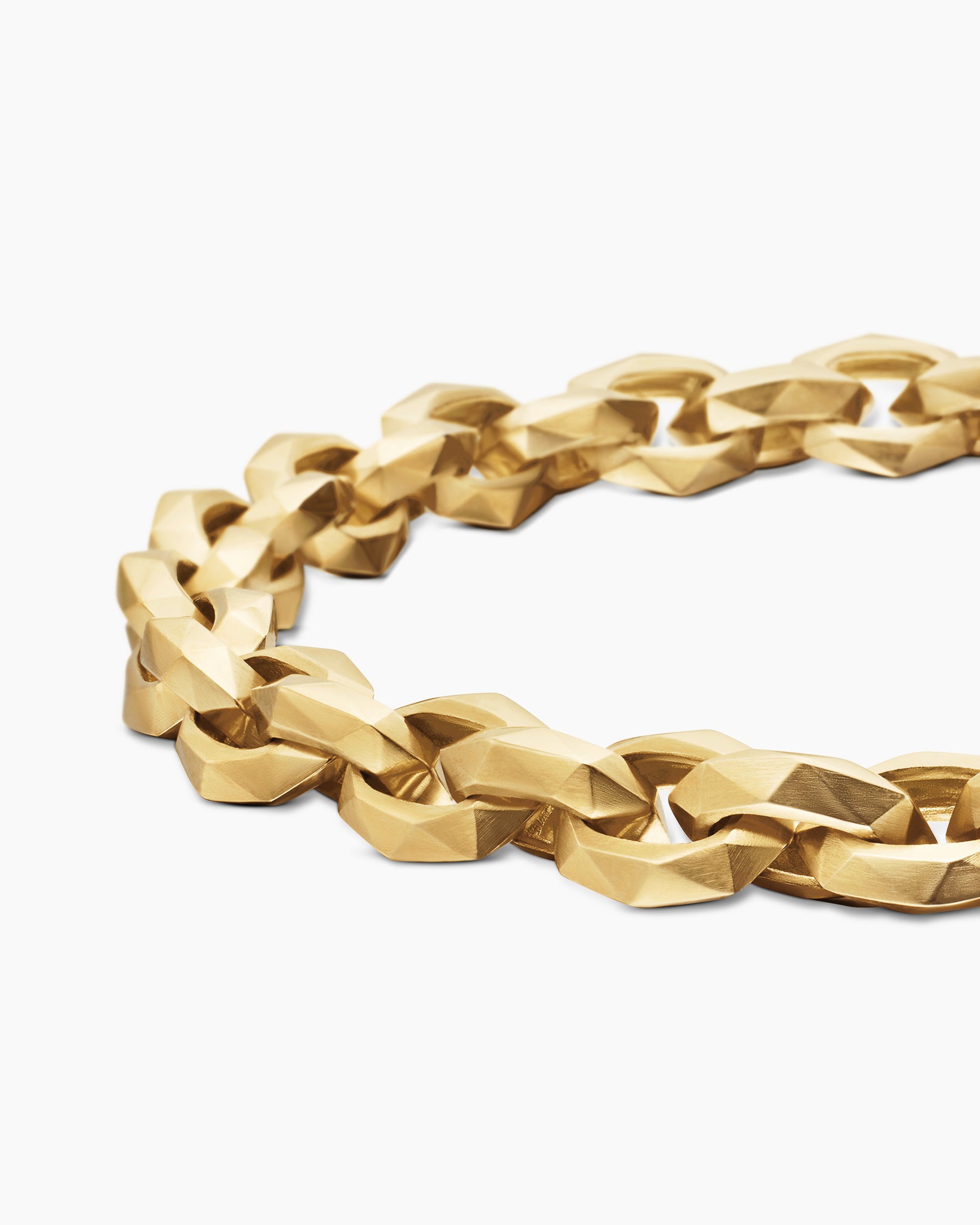 Faceted Chain Bracelet in 18K Yellow Gold, 7mm - Image 7