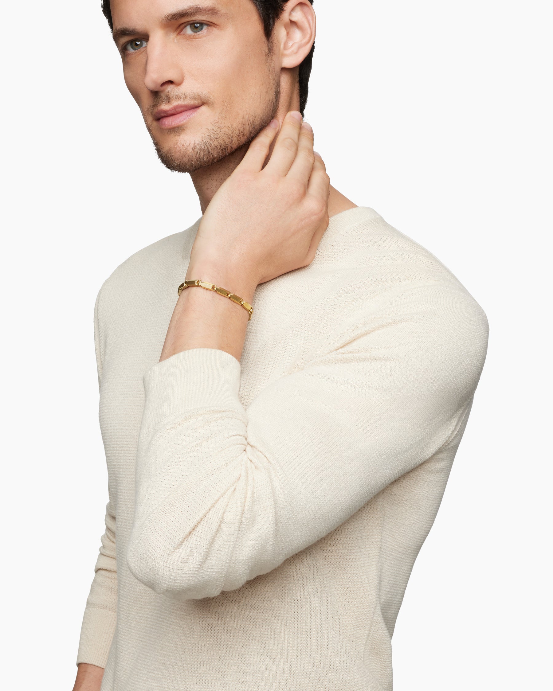 Alternative view of Streamline Link Bracelet in 18K Yellow Gold, 6mm