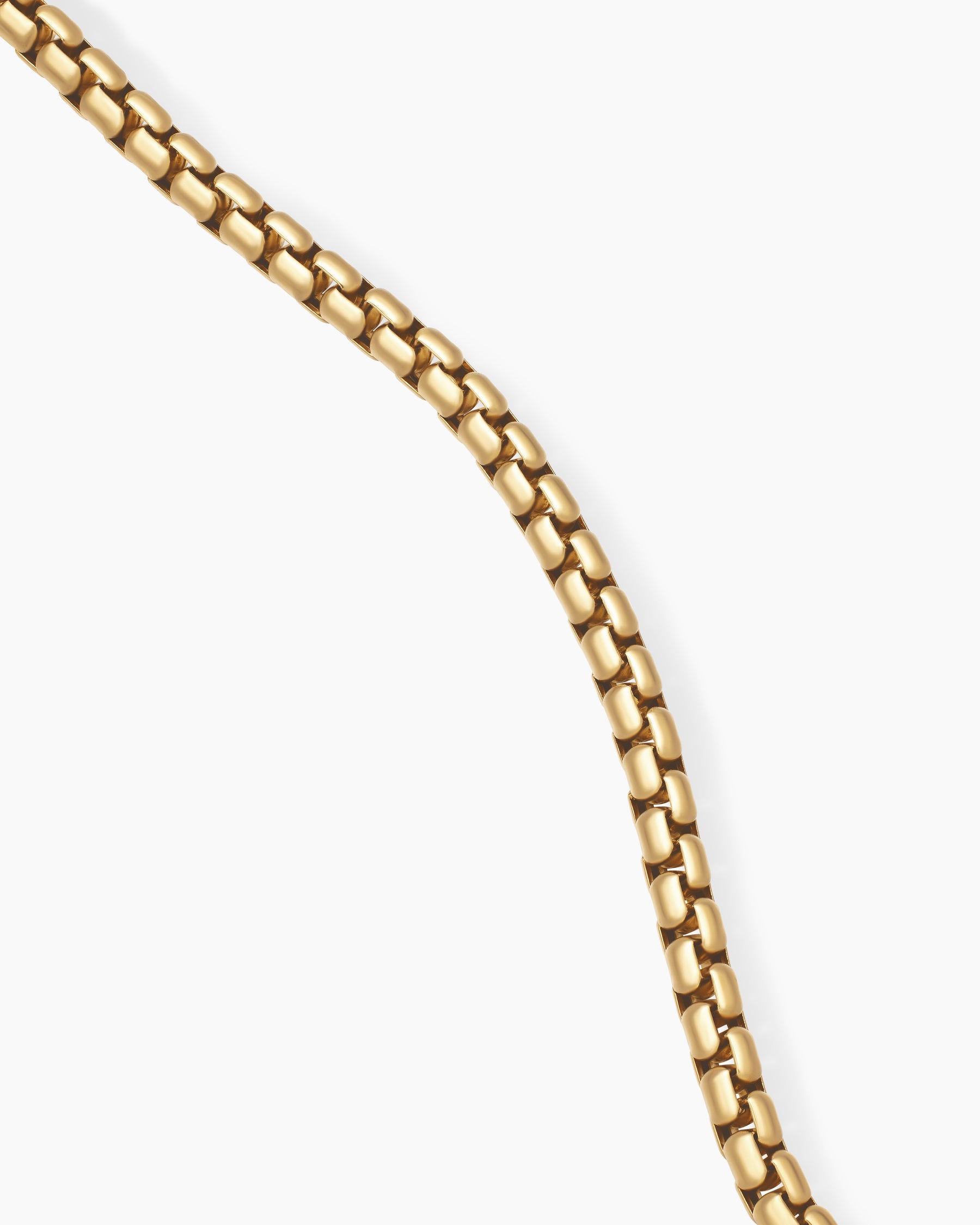 Box Chain Necklace in 18K Yellow Gold, 3.6mm - Image 3