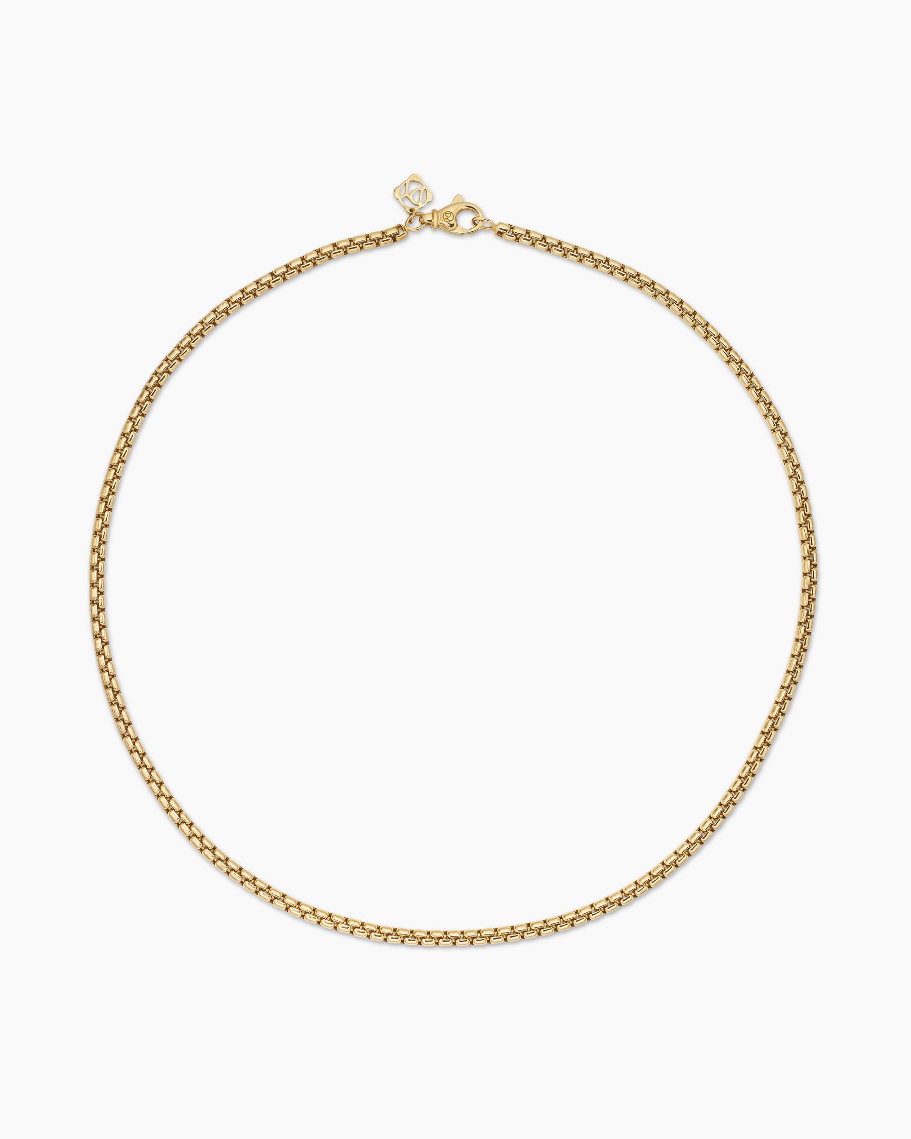 Box Chain Necklace in 18K Yellow Gold, 3.6mm - Image 4