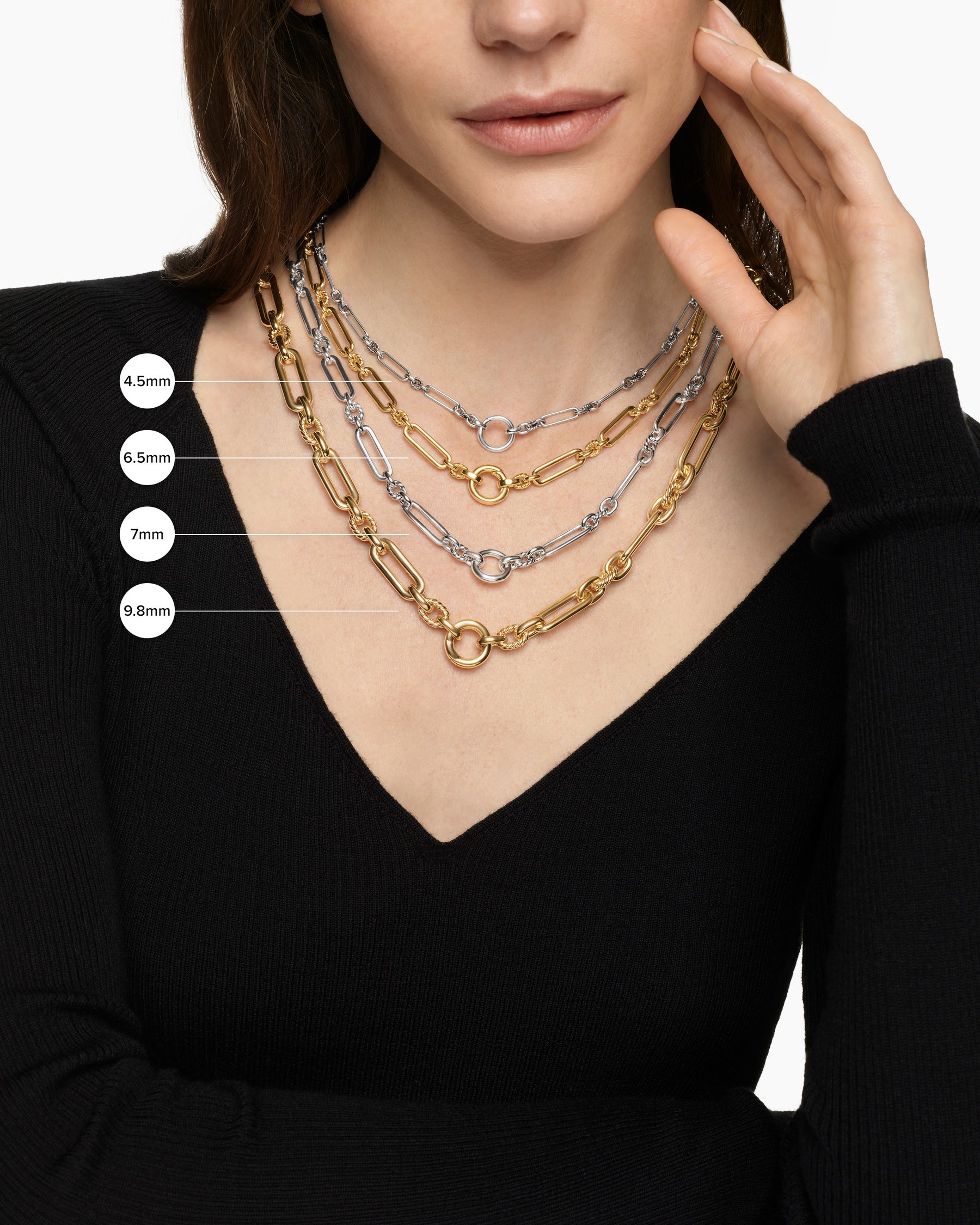 Lexington Chain Necklace in 18K Yellow Gold, 6.5mm - Image 7