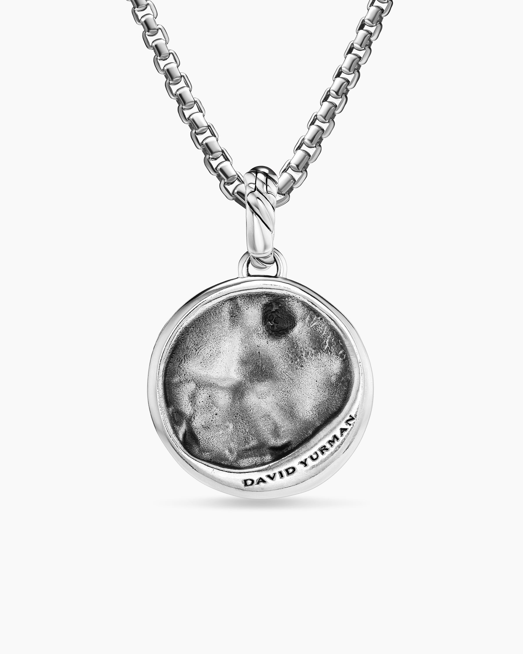 Aquarius Amulet in Sterling Silver with 18K Yellow Gold and Diamonds, 19mm - Image 4