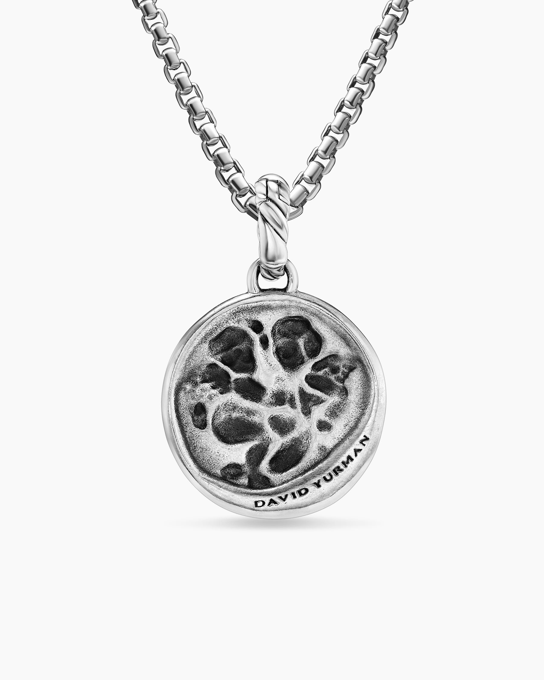 Gemini Amulet in Sterling Silver with 18K Yellow Gold and Diamonds, 19mm - Image 4