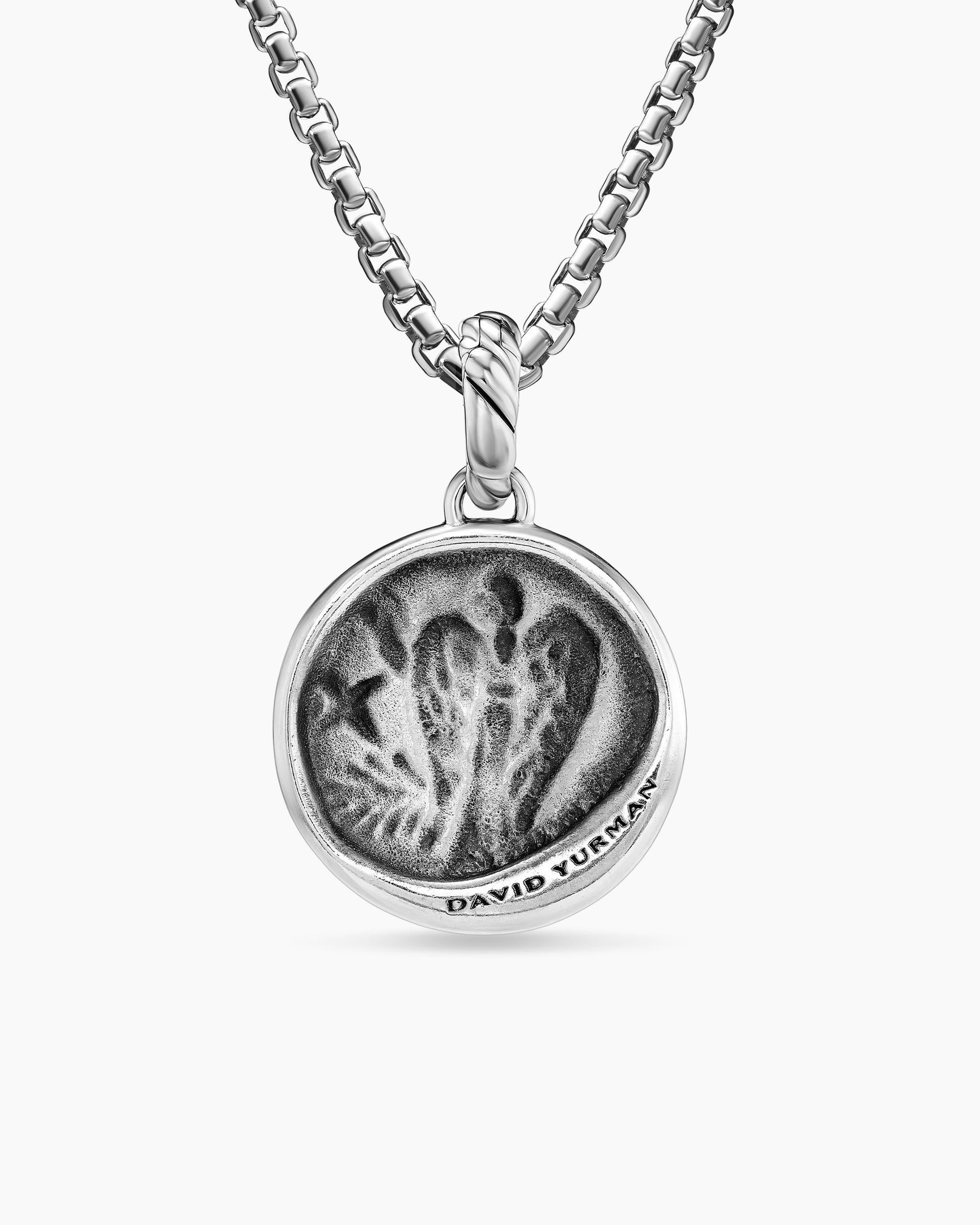 Virgo Amulet in Sterling Silver with 18K Yellow Gold and Diamonds, 19mm - Image 4