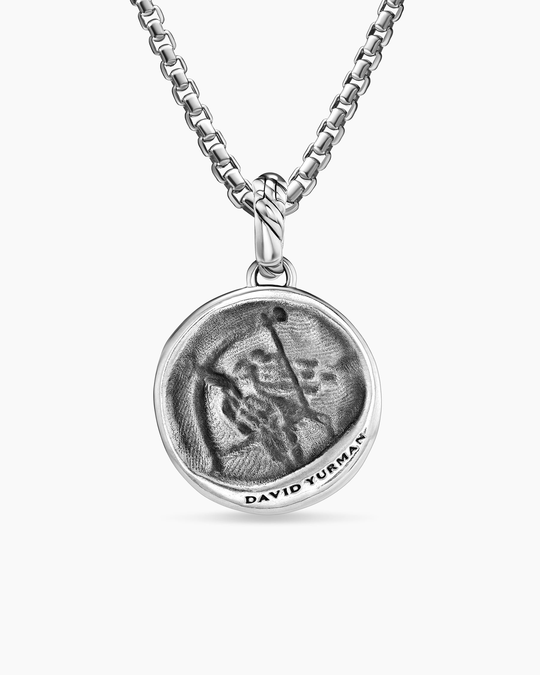 Sagittarius Amulet in Sterling Silver with 18K Yellow Gold and Diamonds, 19mm - Image 4