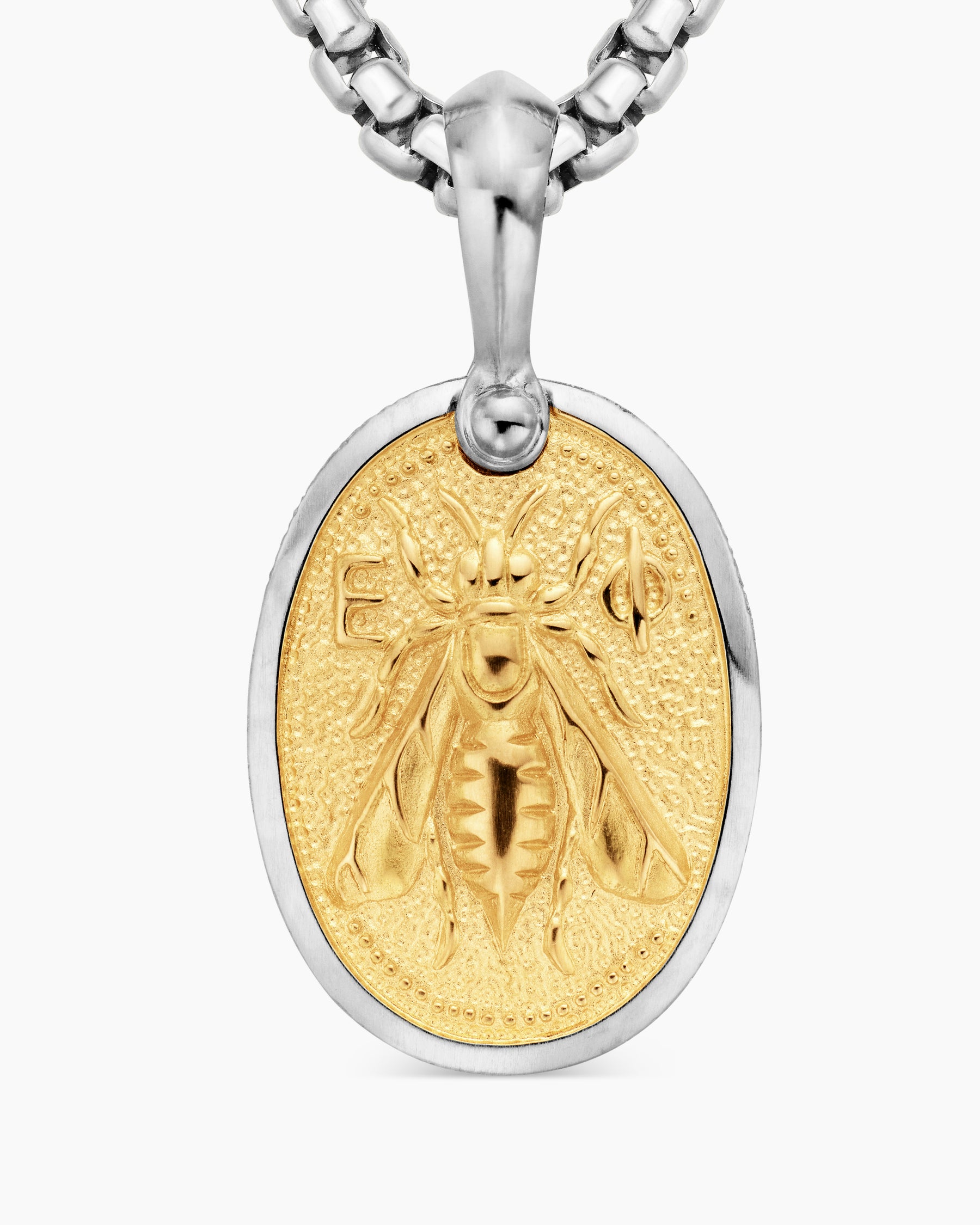Petrvs Bee Amulet in Sterling Silver with 18K Yellow Gold, 17.8mm - Image 5