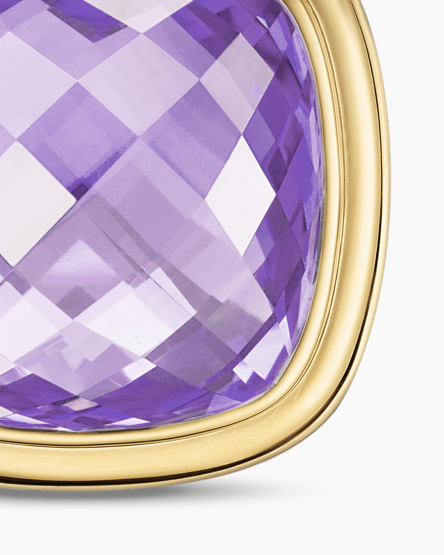 Albion Pendant in Sterling Silver with 18K Yellow Gold and Amethyst, 15mm - Image 5