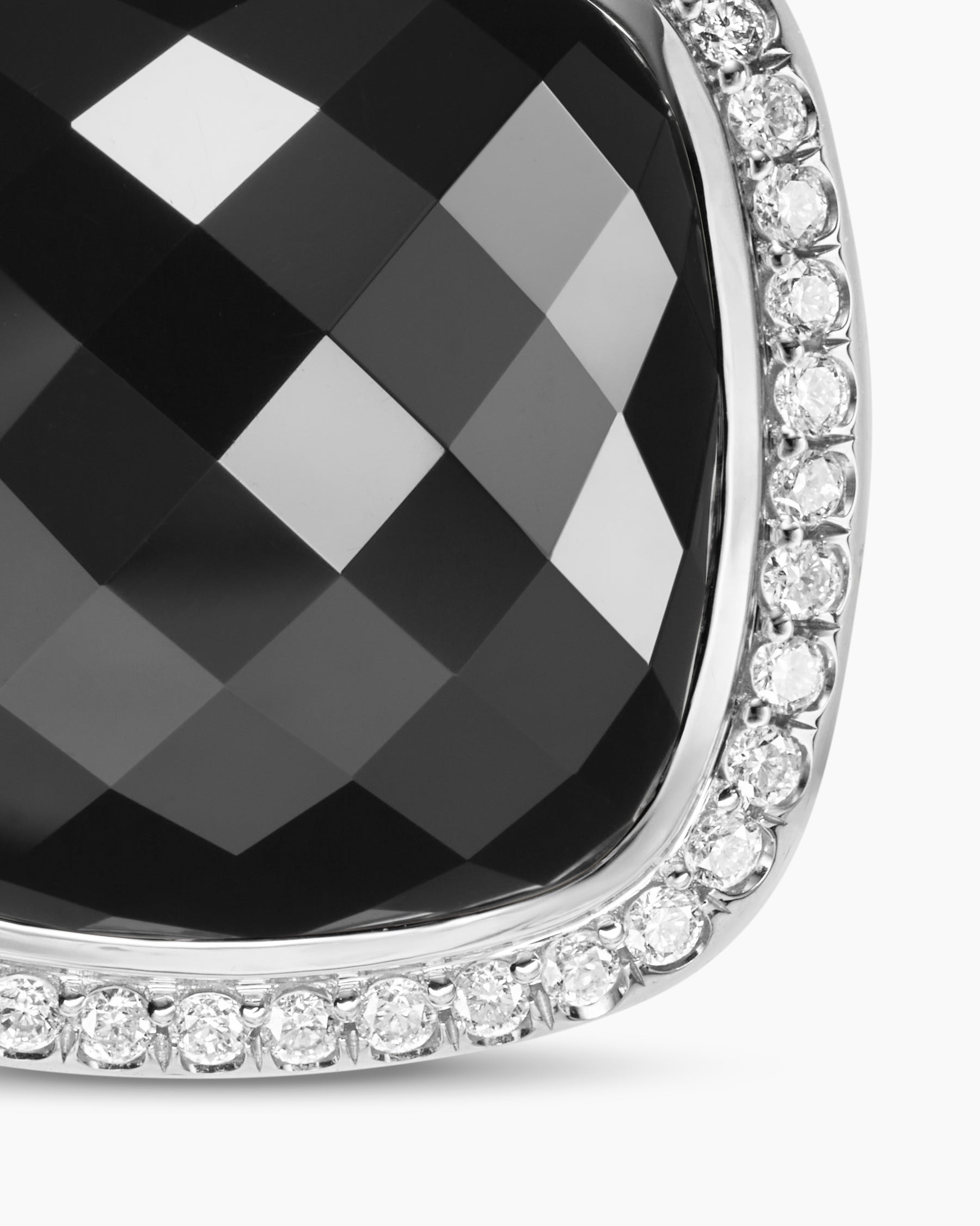 Albion Pendant in Sterling Silver with Black Onyx and Diamonds, 15mm - Image 5
