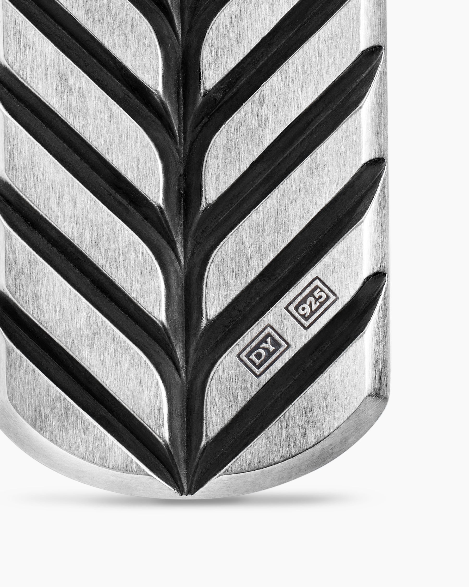 Chevron Tag in Sterling Silver with Pietersite, 42mm - Image 6