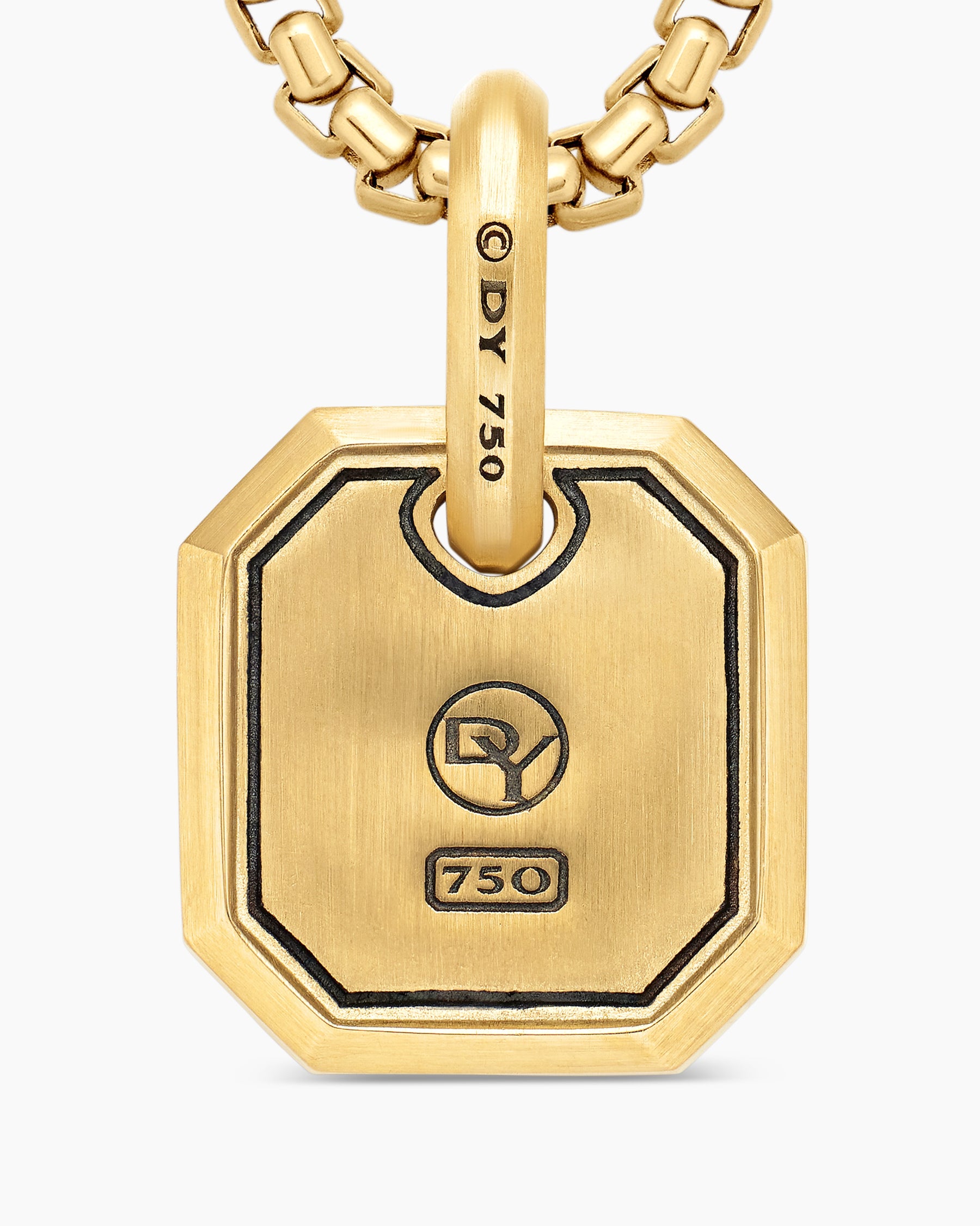Octagonal Amulet in 18K Yellow Gold, 15mm - Image 6