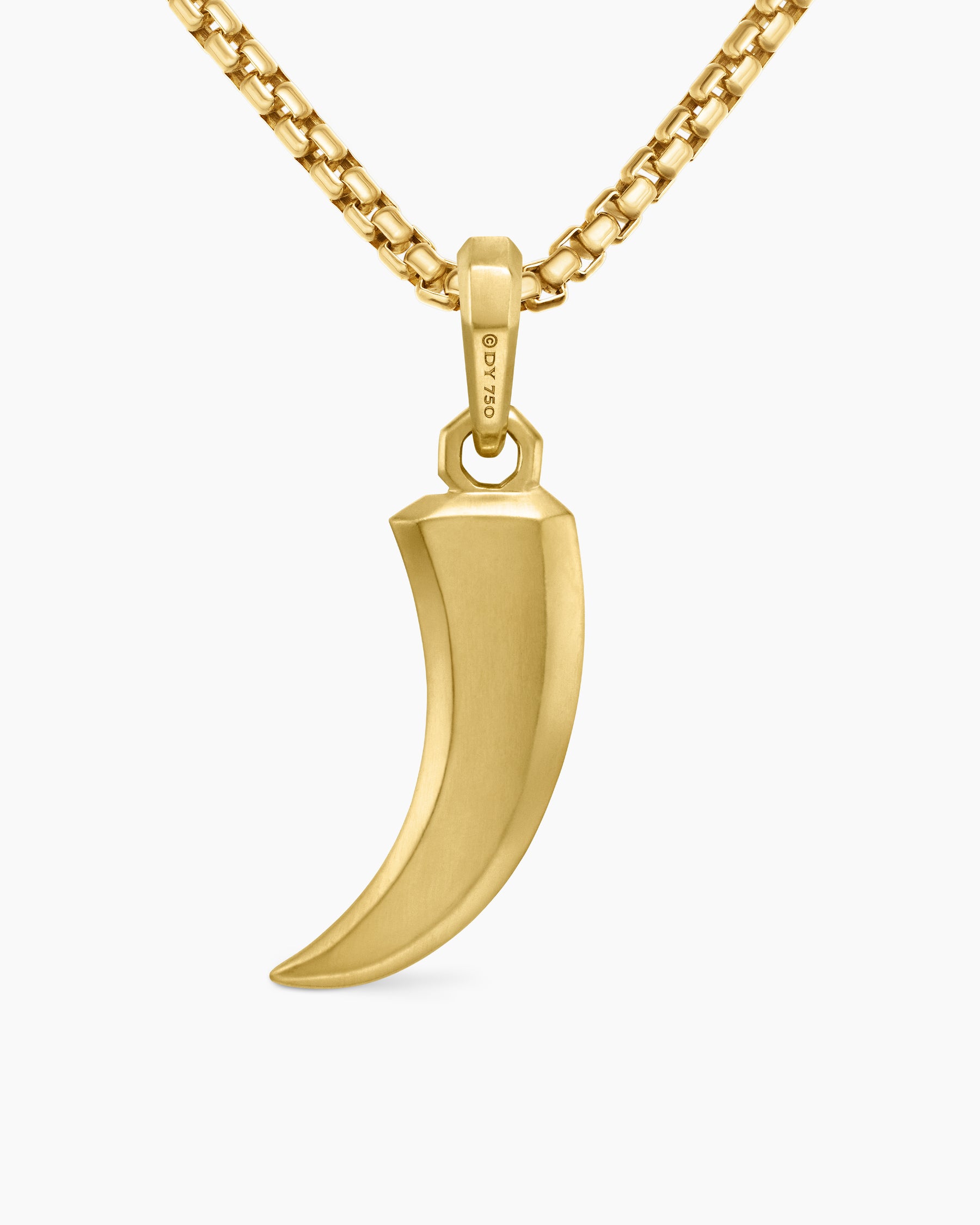Claw Amulet in 18K Yellow Gold with Emeralds, 25mm - Image 4