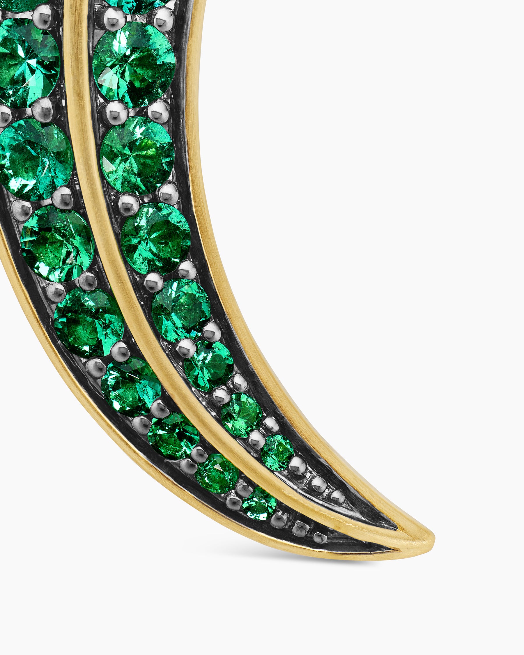 Claw Amulet in 18K Yellow Gold with Emeralds, 25mm - Image 5