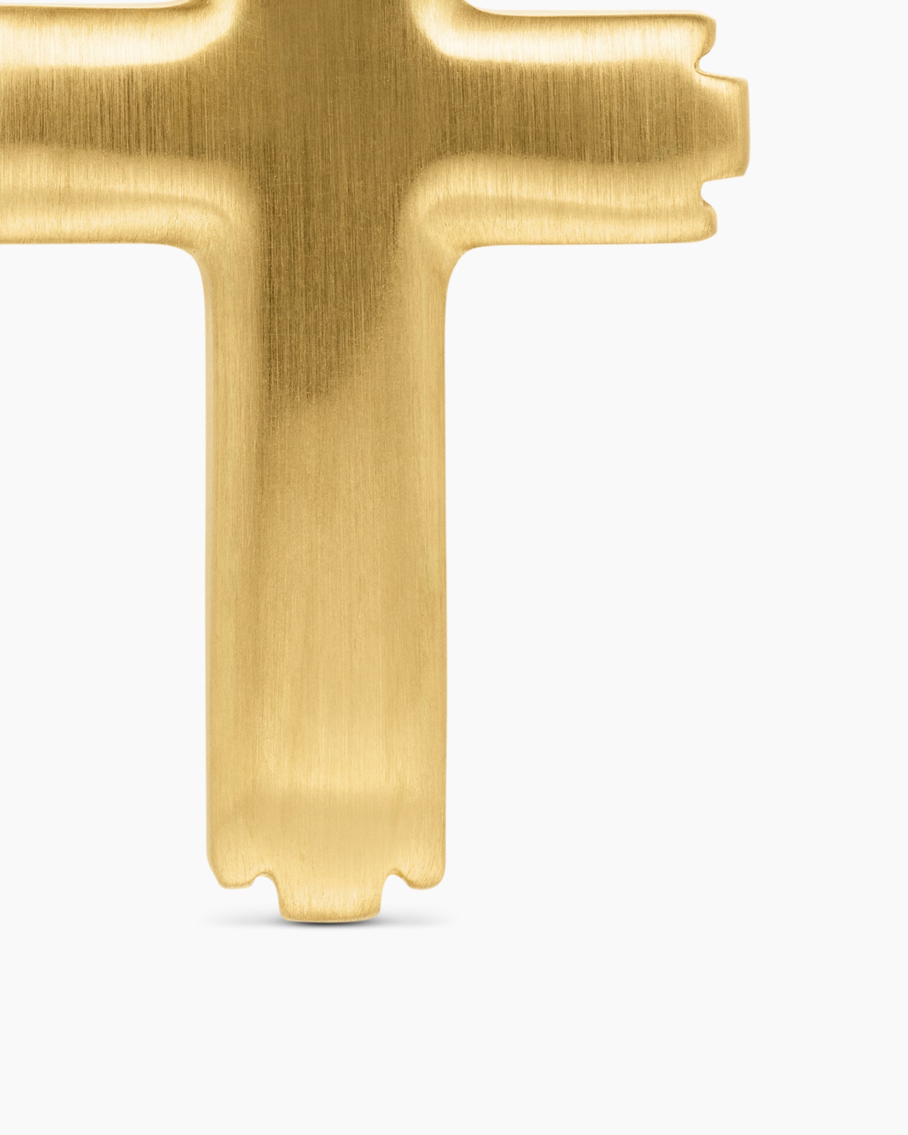 Cross Pendant in 18K Yellow Gold with Diamonds, 34mm - Image 6