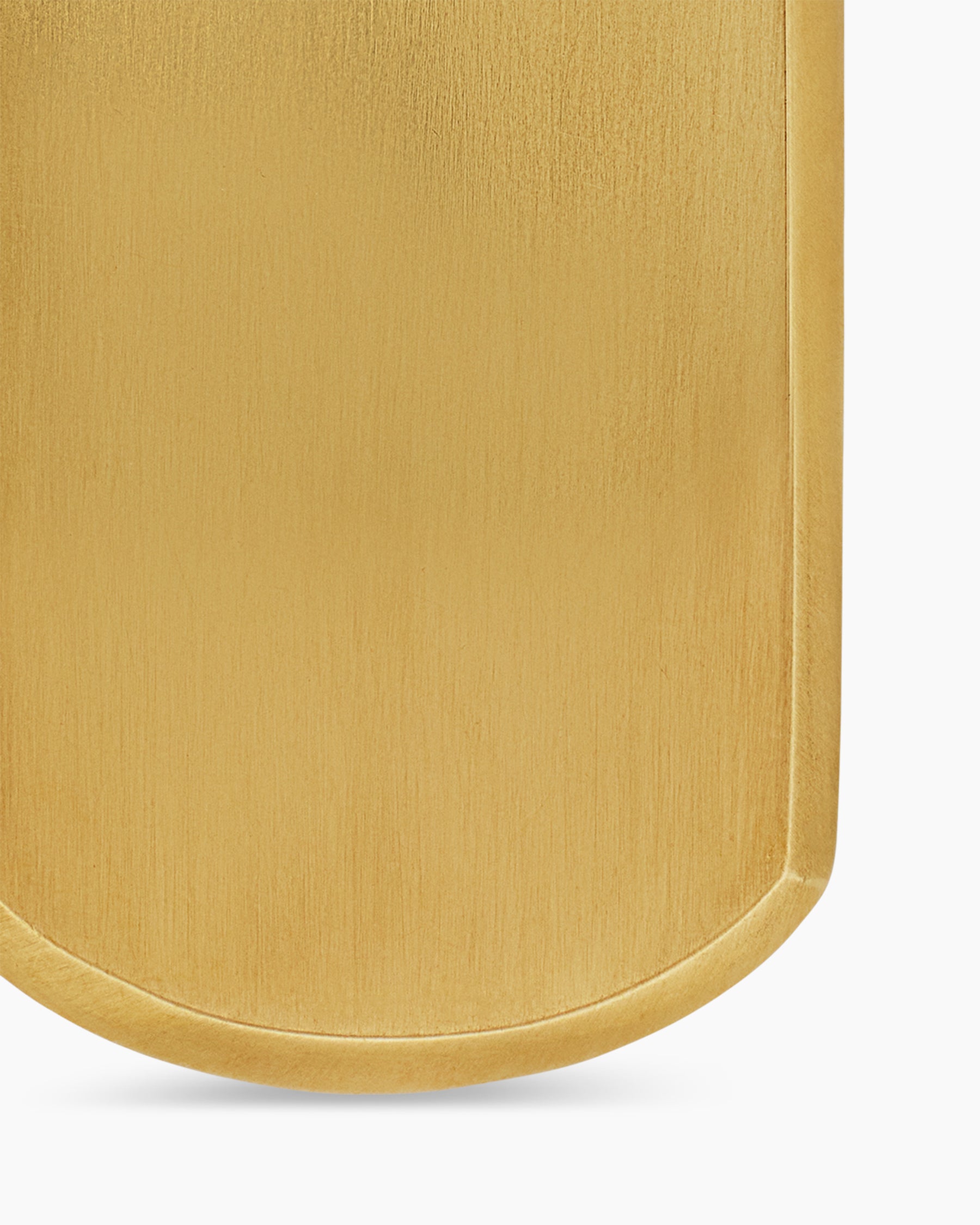 Chevron Tag in 18K Yellow Gold with Diamond Baguettes, 35mm - Image 5