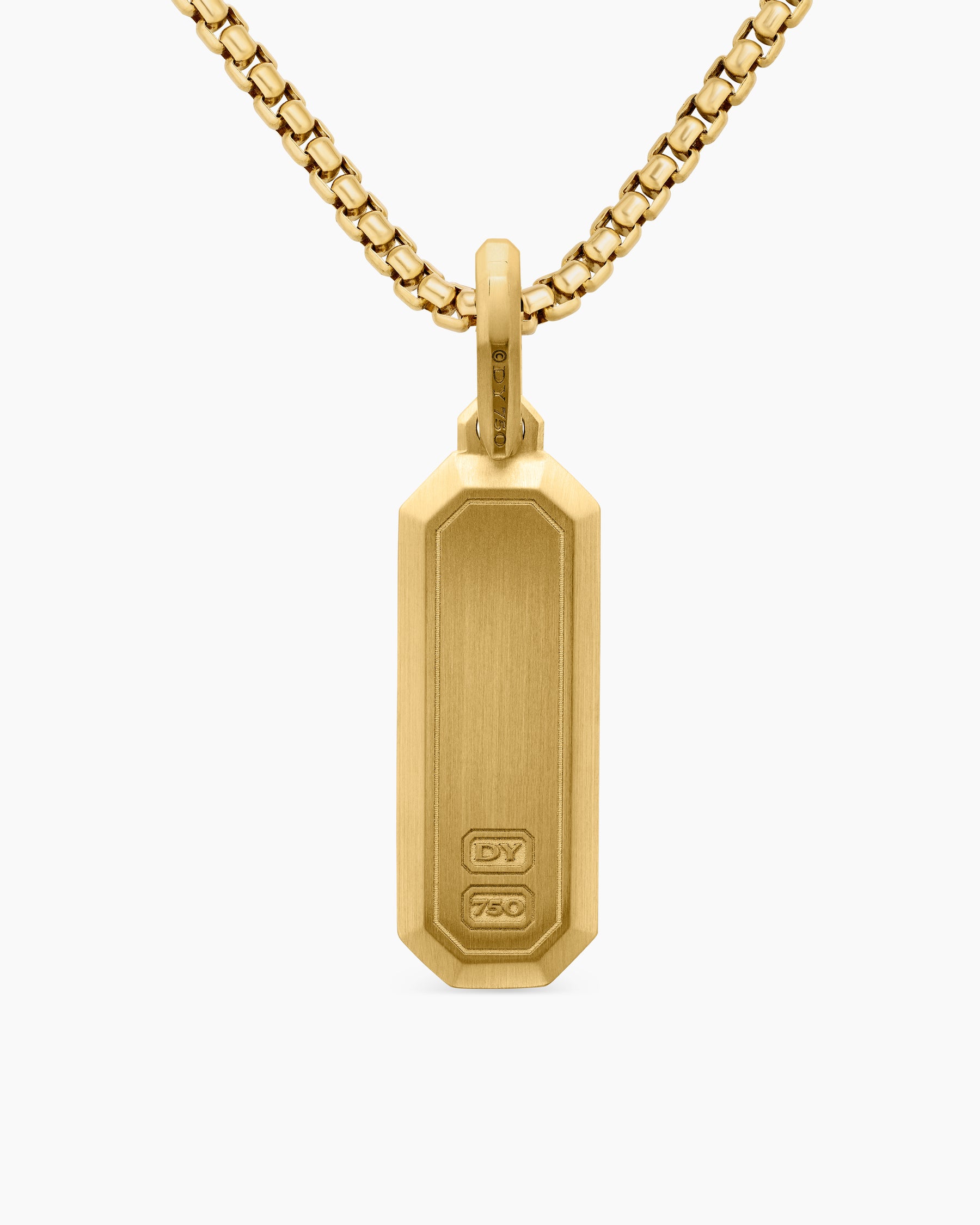 Streamline Amulet in 18K Yellow Gold with Diamonds, 28mm - Image 4