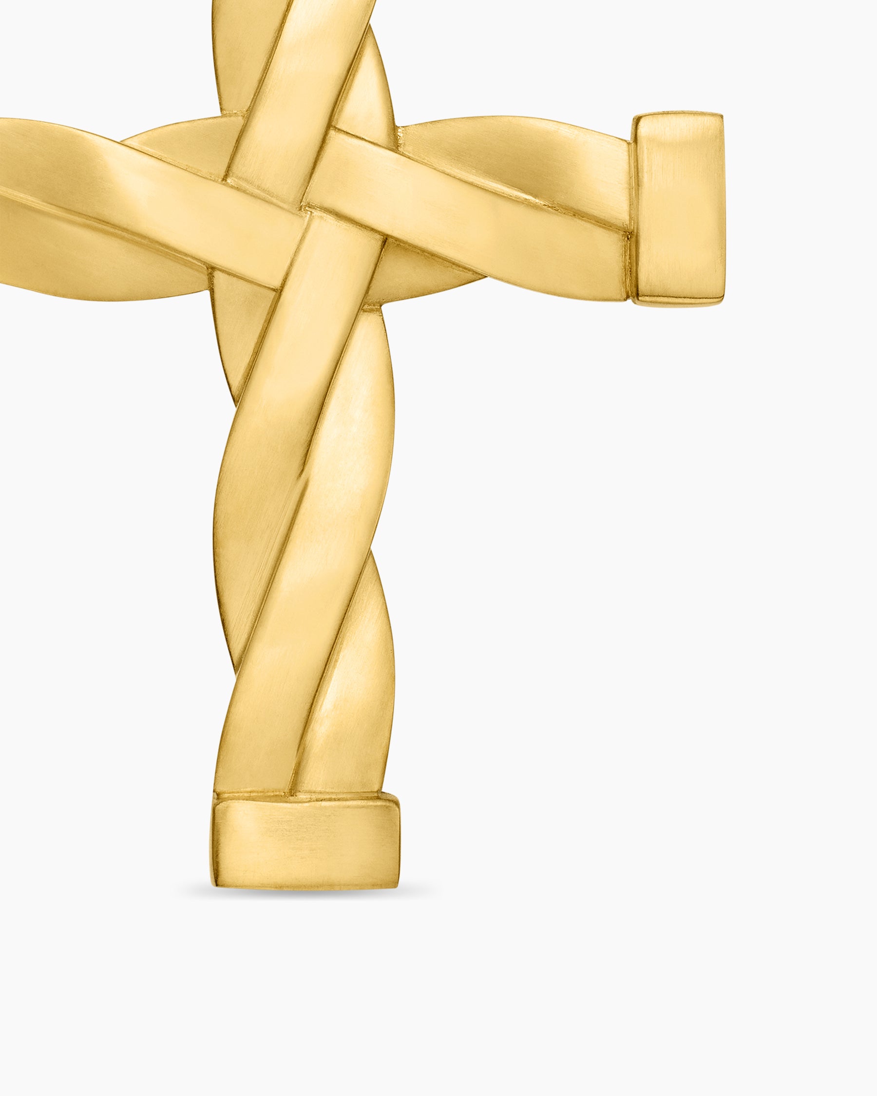 DY Helios Cross Pendant in 18K Yellow Gold with Diamonds, 36mm - Image 6