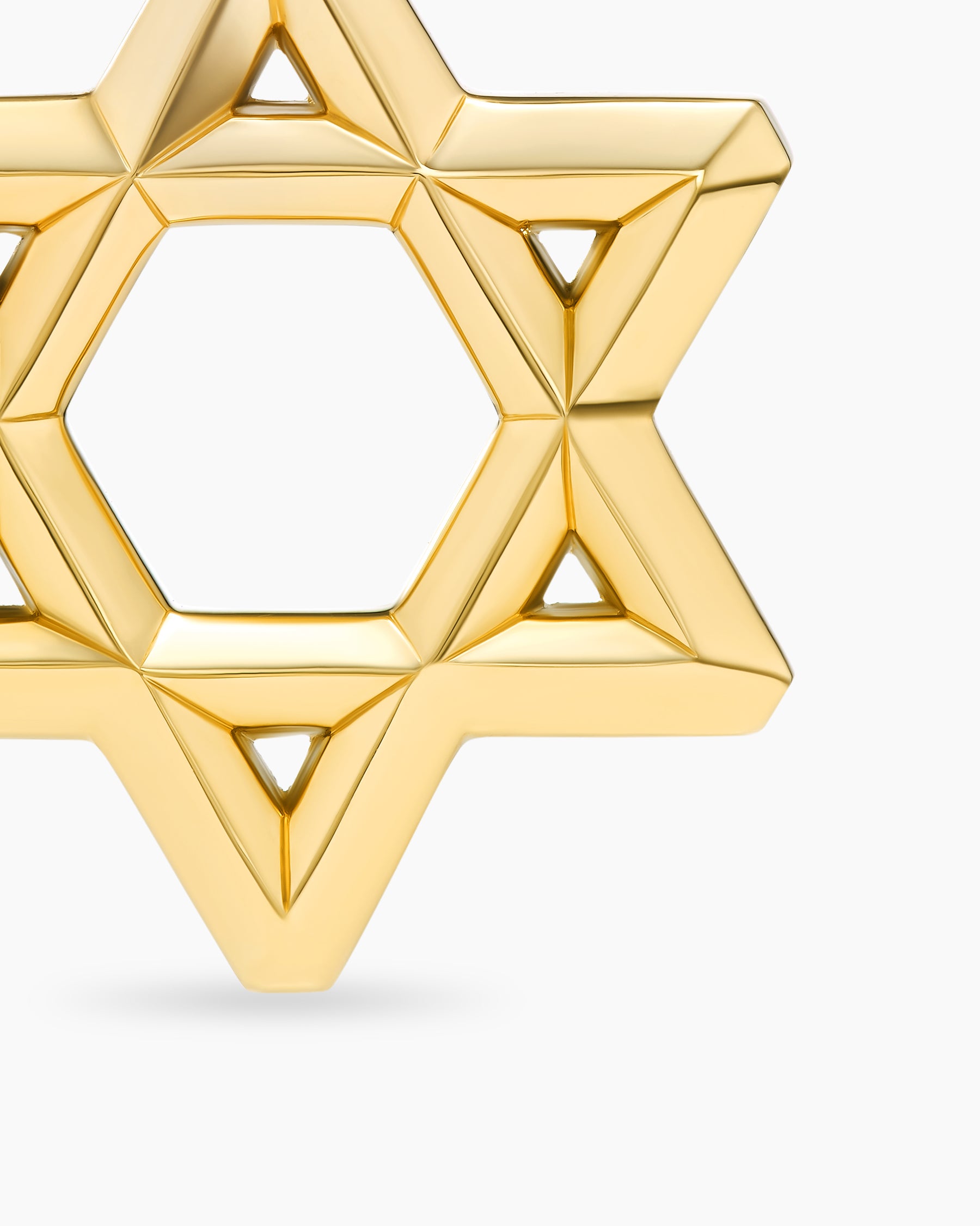 Star of David Pendant in 18K Yellow Gold with Diamonds, 19mm - Image 6