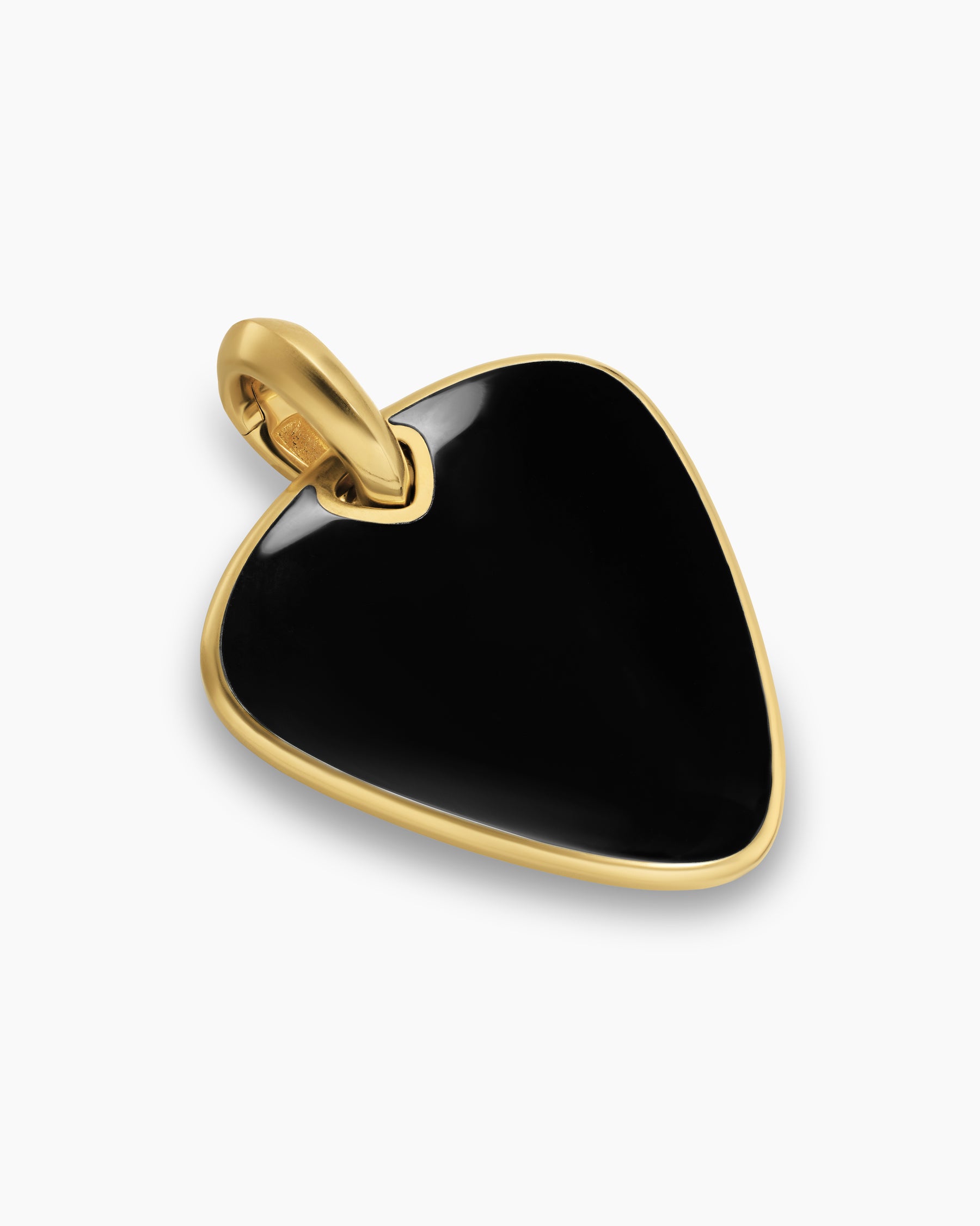 Streamline Pick Amulet in 18K Yellow Gold with Black Onyx, 31mm - Image 2