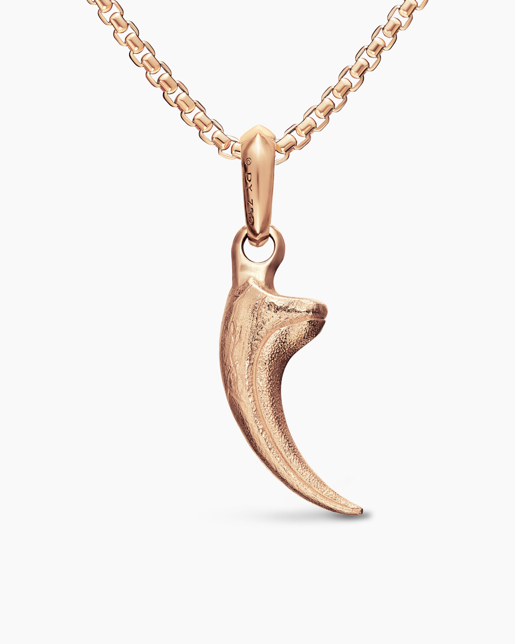 Raptor Claw Amulet in 18K Rose Gold with Cognac Diamonds, 27.3mm - Image 4