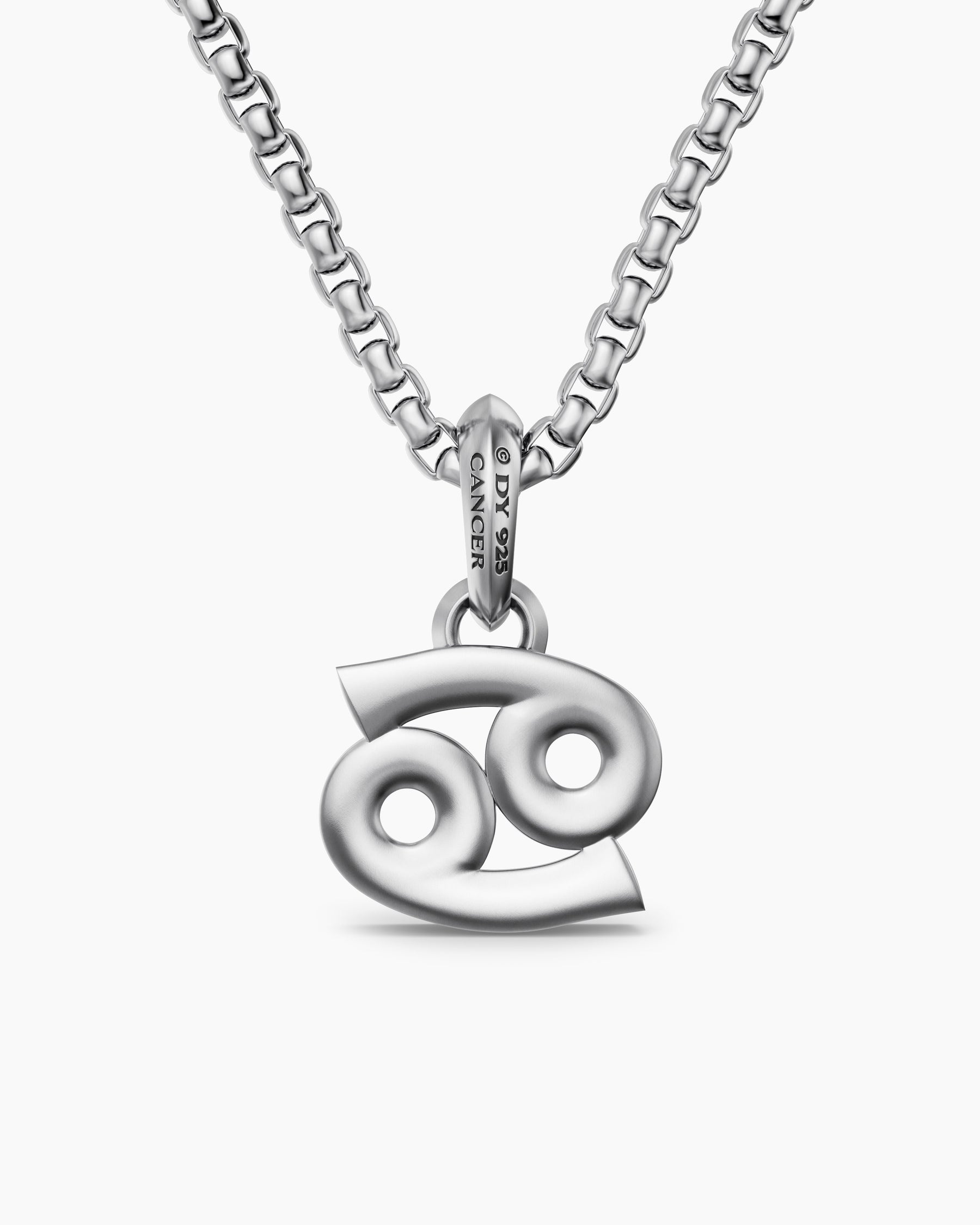 Cancer Amulet in Sterling Silver with Diamonds, 17mm - Image 4