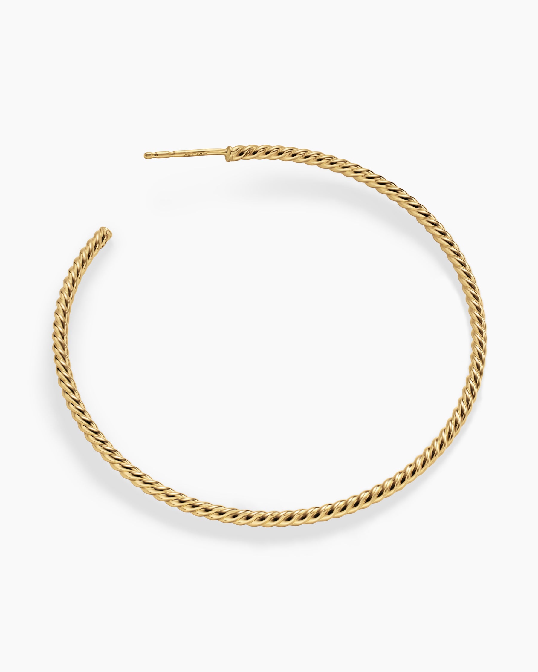 Cablespira Hoop Earrings in 18K Yellow Gold, 55mm - Image 3
