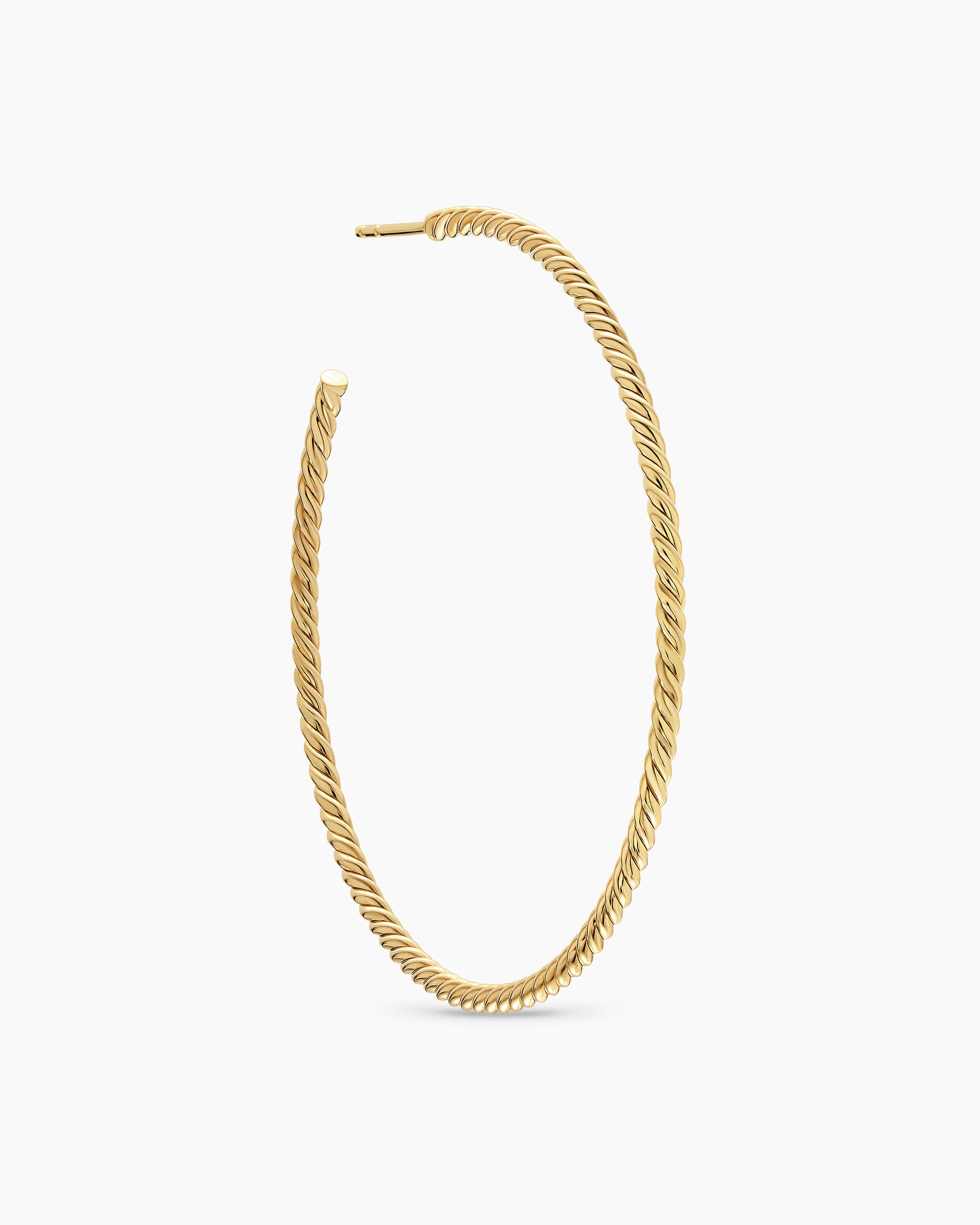 Cablespira Hoop Earrings in 18K Yellow Gold, 55mm - Image 5