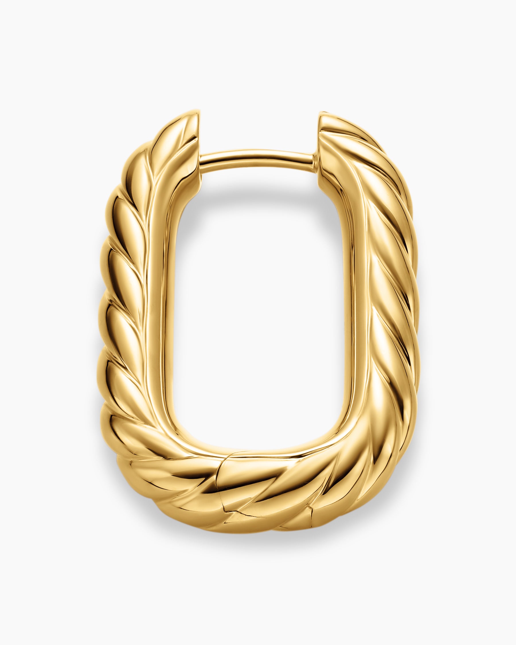 DY Madison Cable Hoop Earrings in 18K Yellow Gold, 24.3mm - Image 3