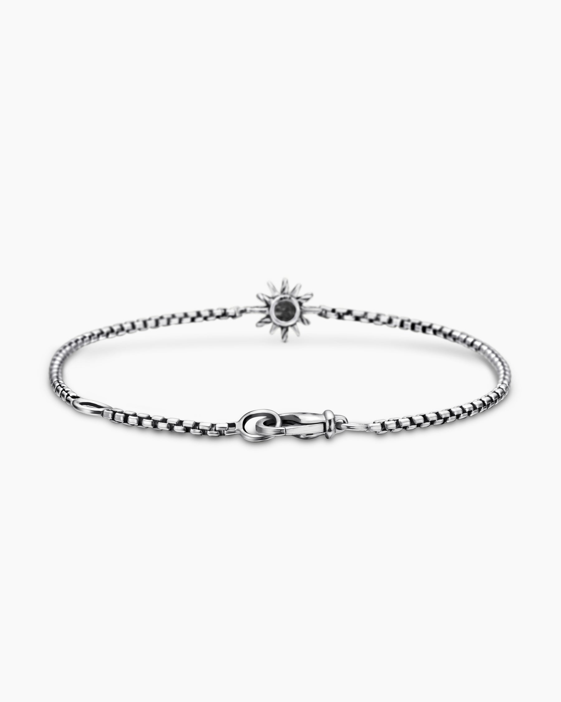 Starburst Teen Bracelet in Sterling Silver with Center Diamond, 8mm - Image 3