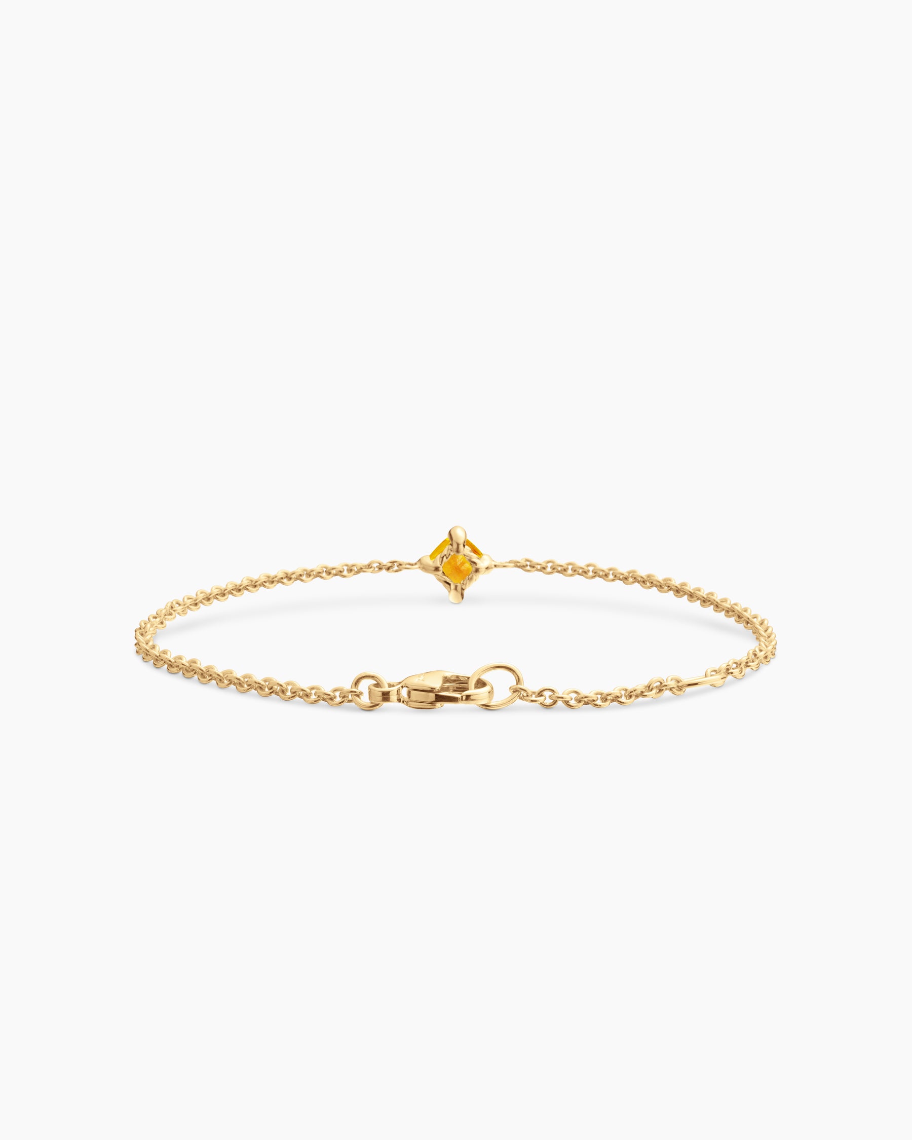 Chatelaine Teen Bracelet in 18K Yellow Gold with Citrine, 4mm - Image 4