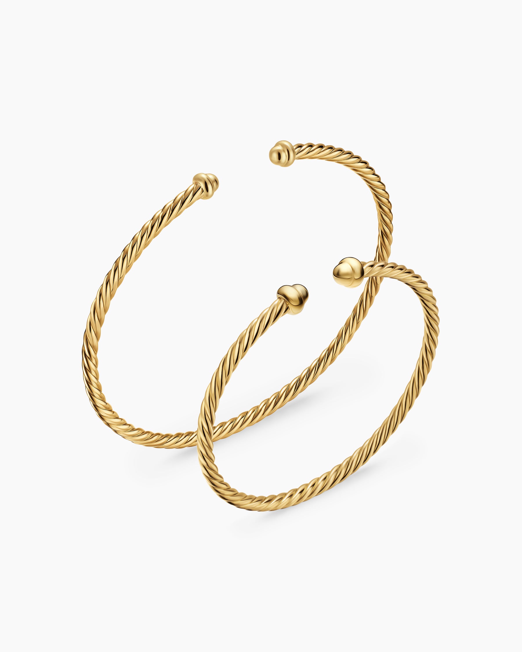 Micro Cablespira Flex Teen Bracelet in 18K Yellow Gold, 2.6mm - Image 4