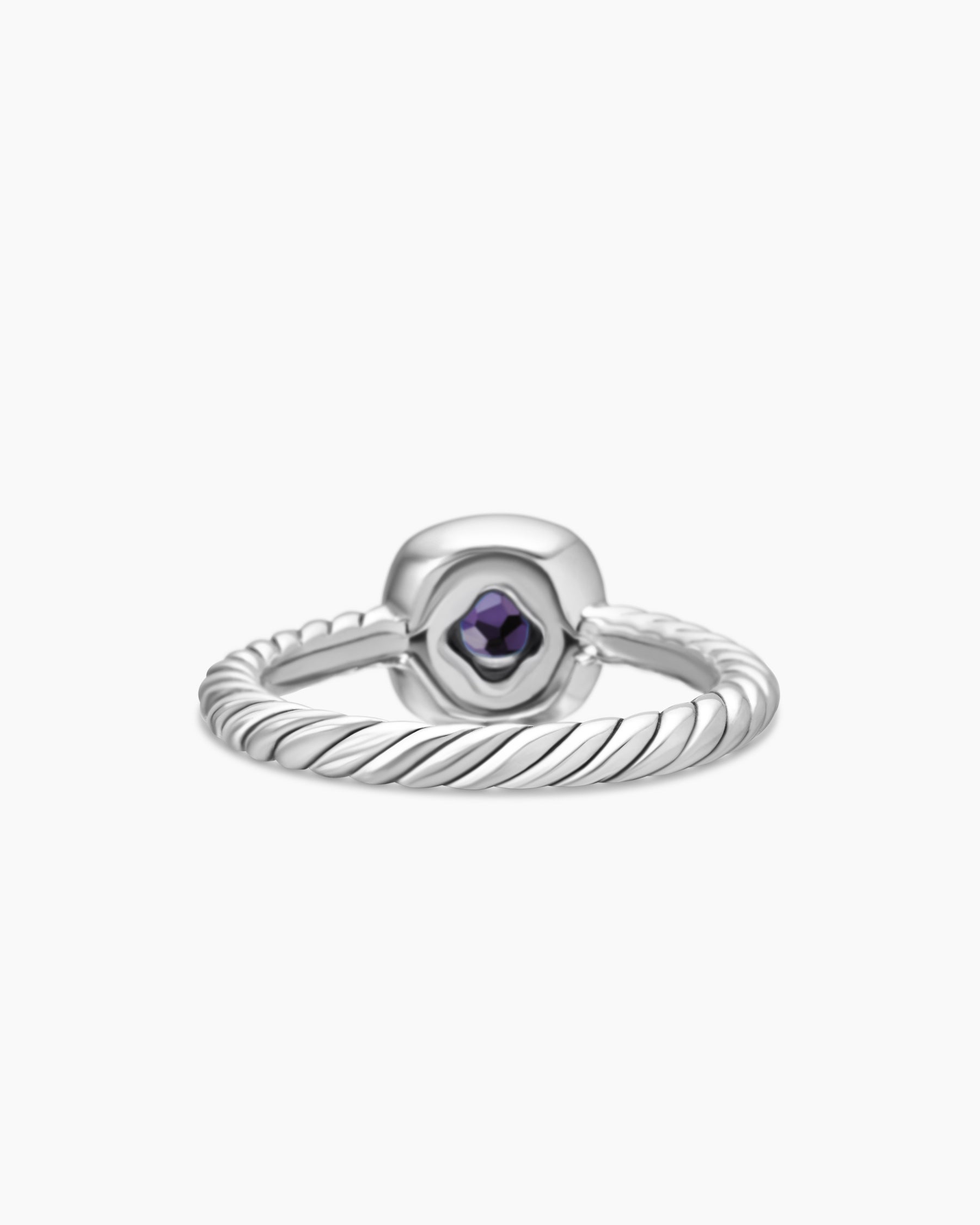 Albion Teen Ring in Sterling Silver with Black Orchid and Diamonds, 4mm - Image 5
