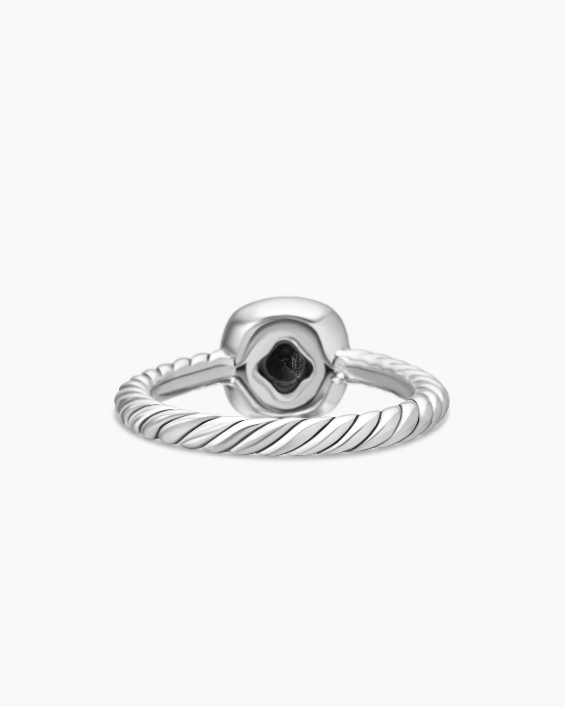 Albion Teen Ring in Sterling Silver with Black Onyx and Diamonds, 4mm - Image 5